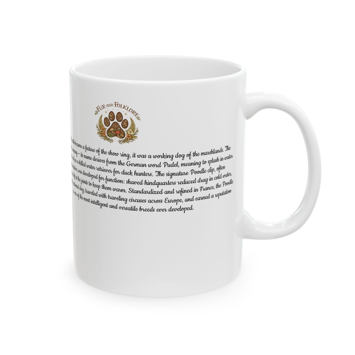 Poodle Coffee Mug — Vintage Breed Art & History Gift (11oz/15oz)