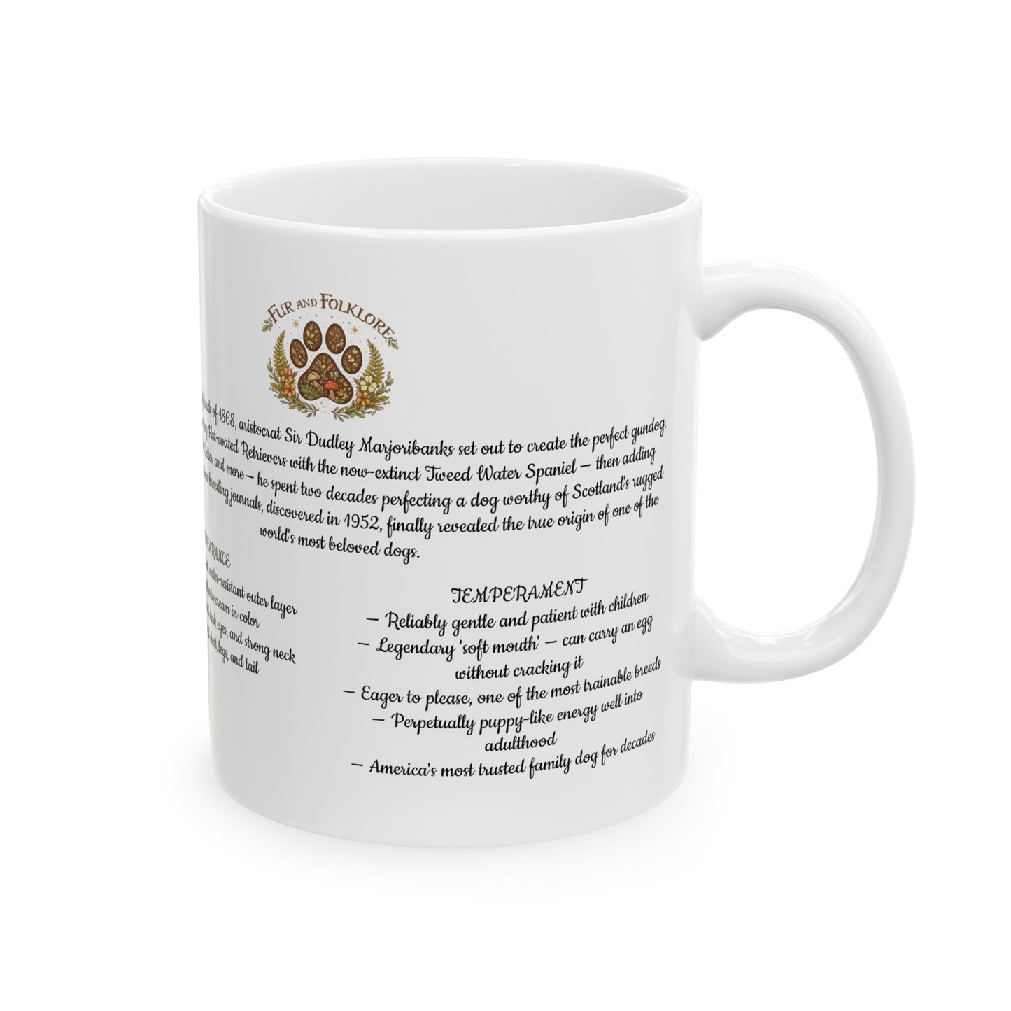 Golden Retriever Coffee Mug — Vintage Breed Art & History Gift (11oz/15oz)
