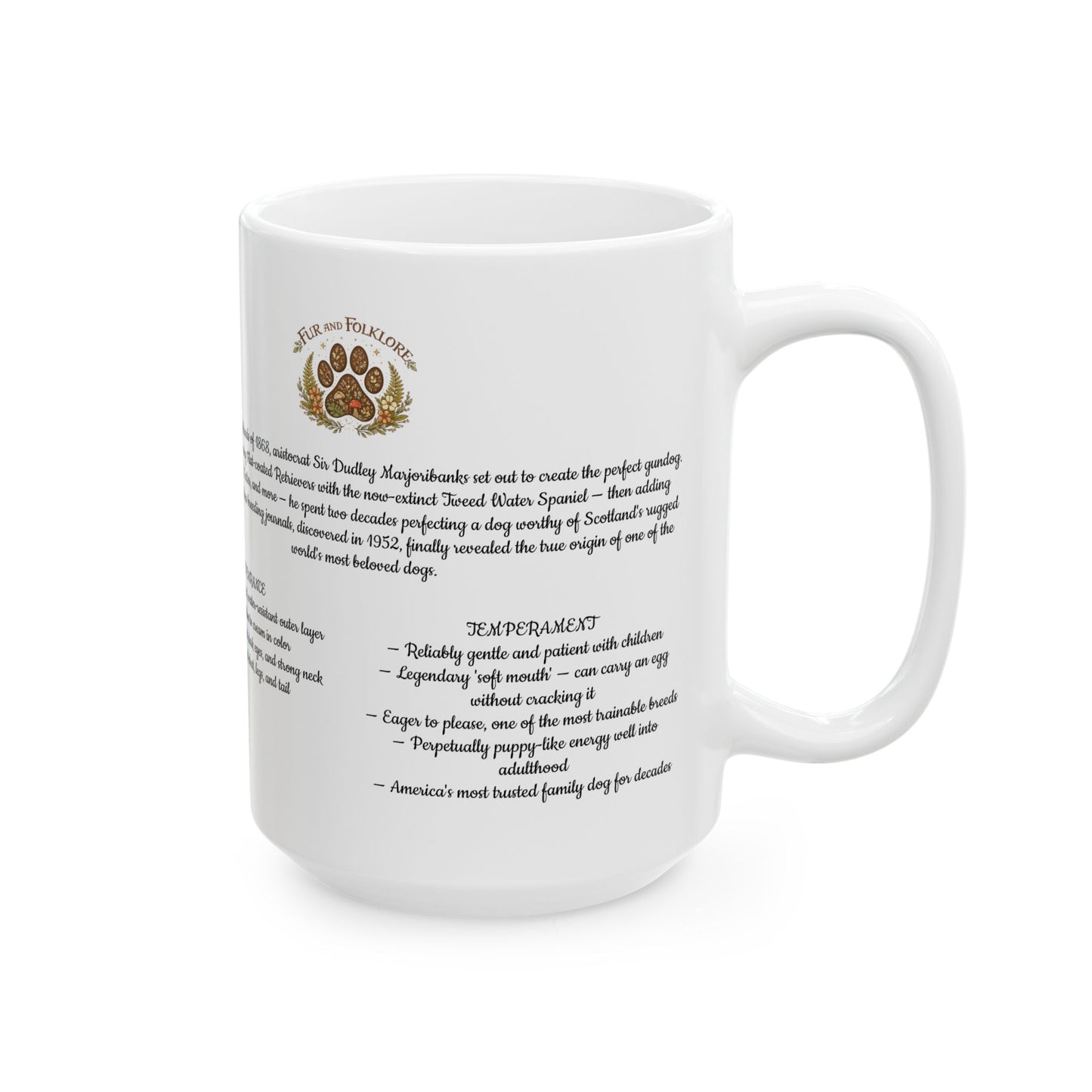 Golden Retriever Coffee Mug — Vintage Breed Art & History Gift (11oz/15oz)
