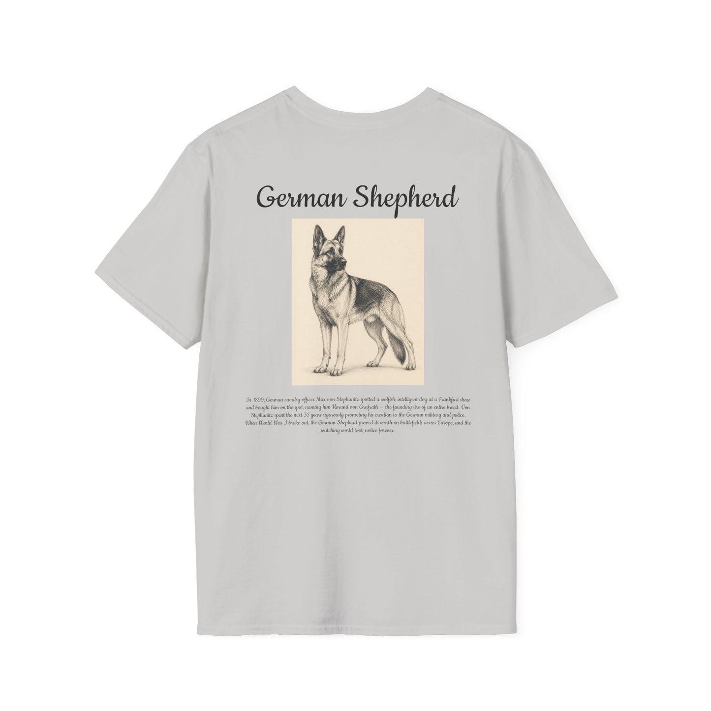 German Shepherd T-Shirt — Vintage Breed Art & History Gift