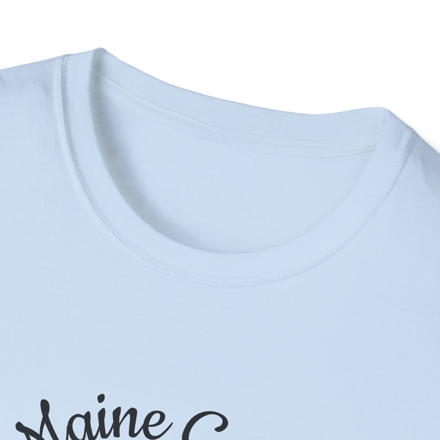Maine Coon Cat T-Shirt – Detailed Illustration & Paw Print Back Design