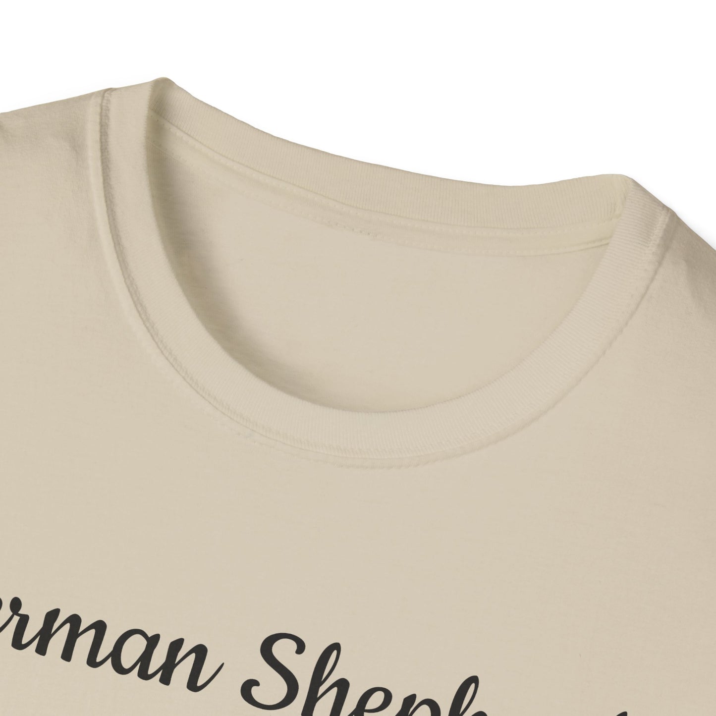 German Shepherd T-Shirt — Realistic Portrait & Breed Story Tee