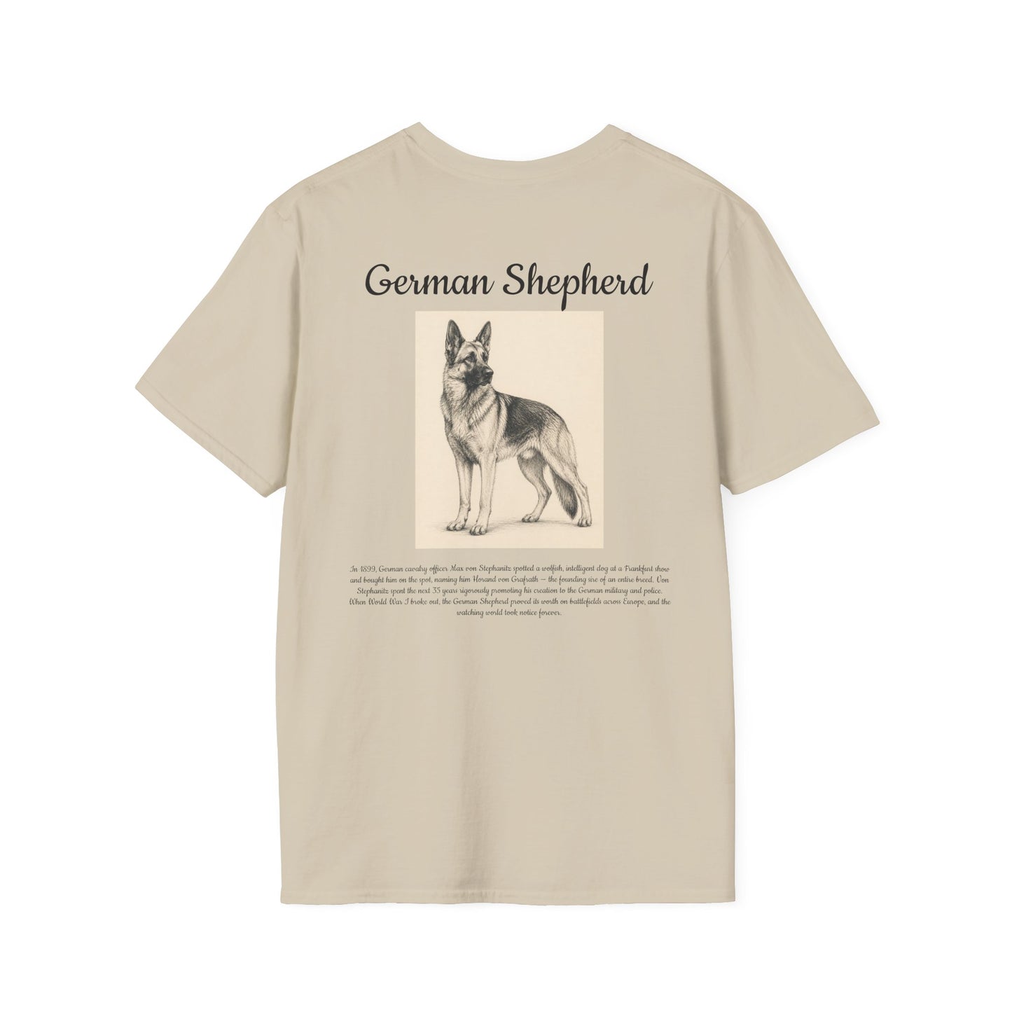 German Shepherd T-Shirt — Vintage Breed Art & History Gift