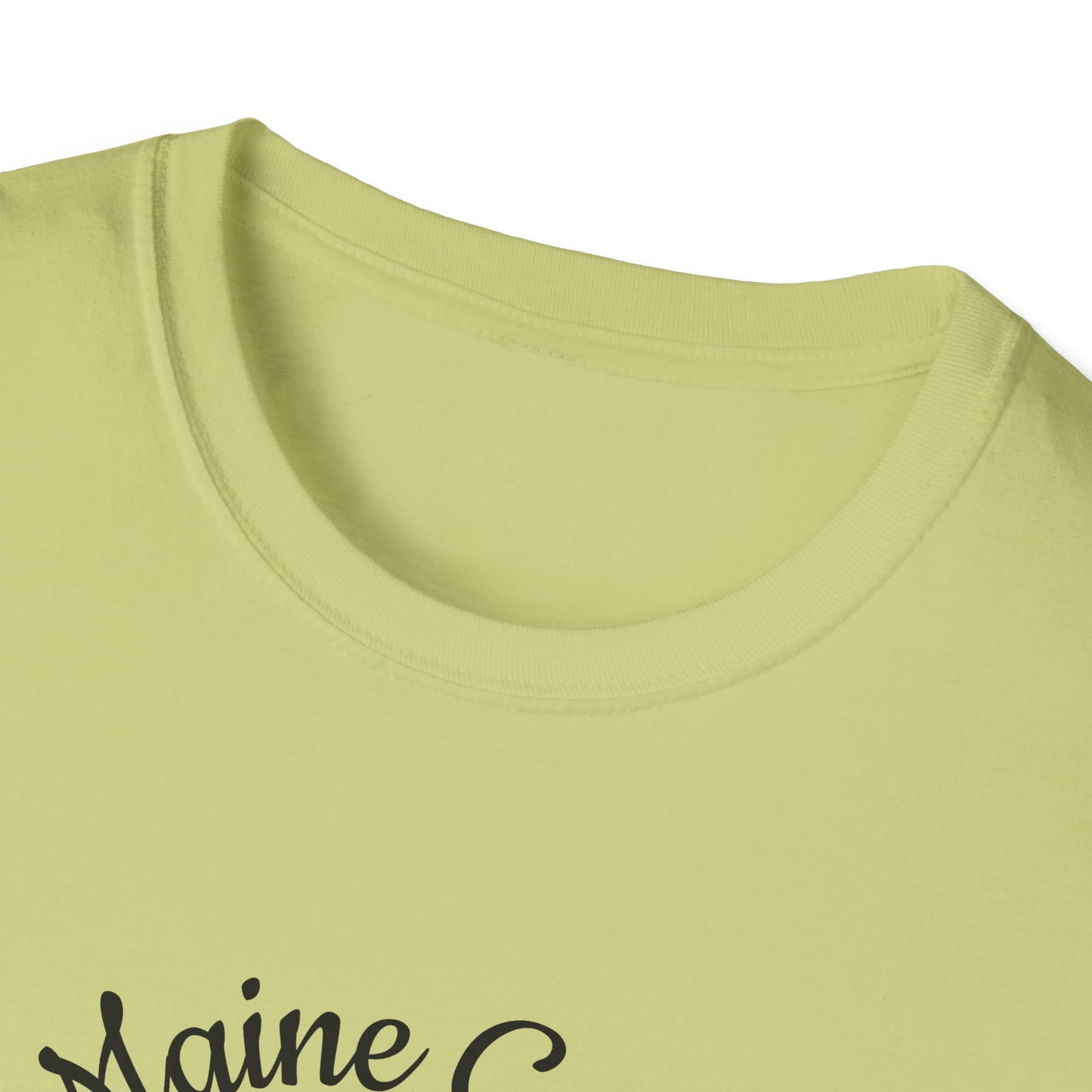 Maine Coon Cat T-Shirt – Detailed Illustration & Paw Print Back Design