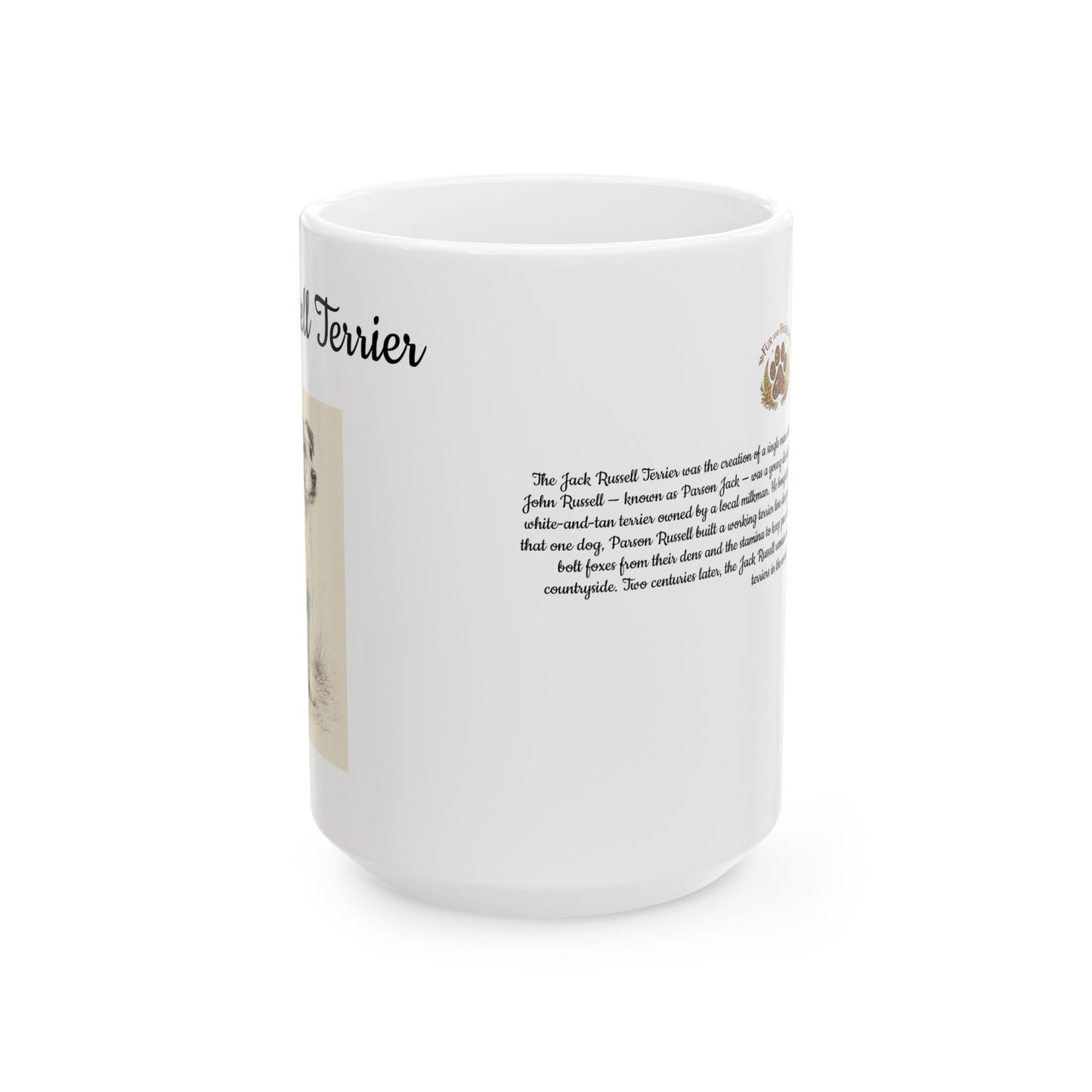 Jack Russell Terrier Coffee Mug — Vintage Breed Art & History Gift (11oz/15oz)