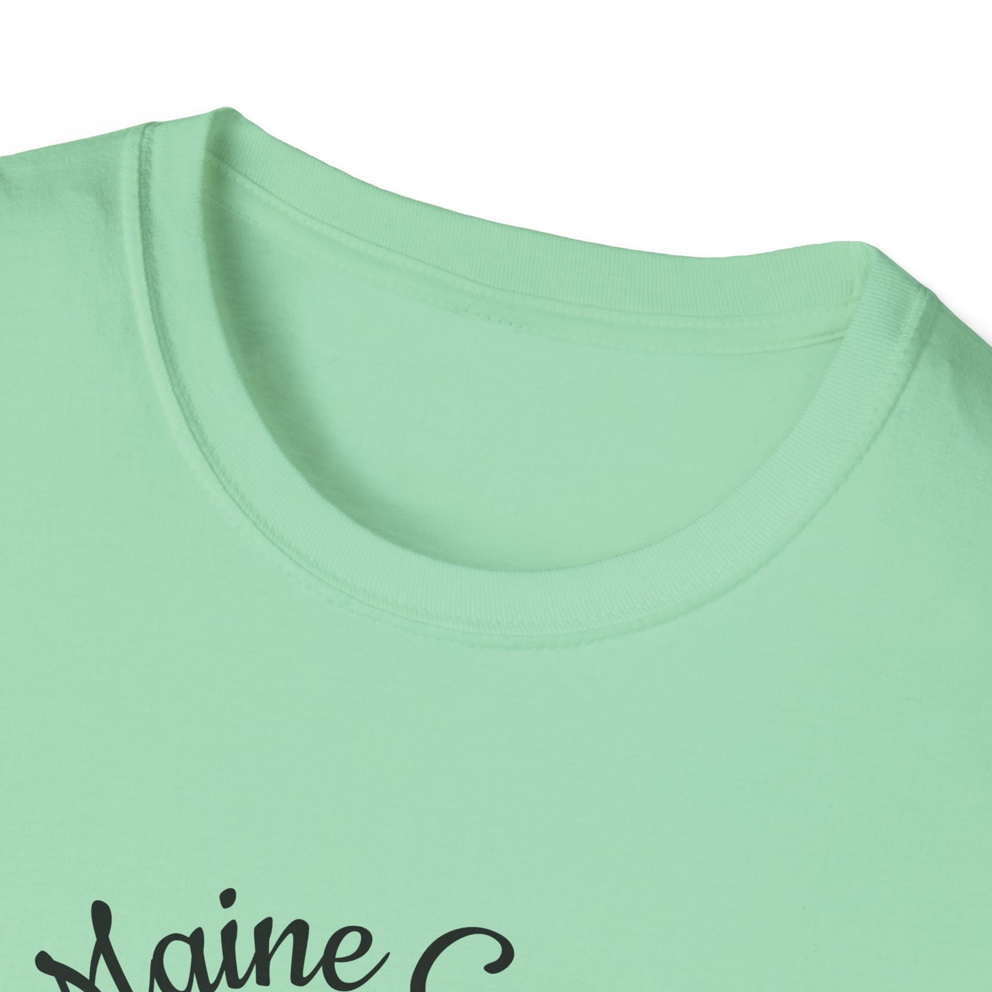 Maine Coon Cat T-Shirt – Detailed Illustration & Paw Print Back Design