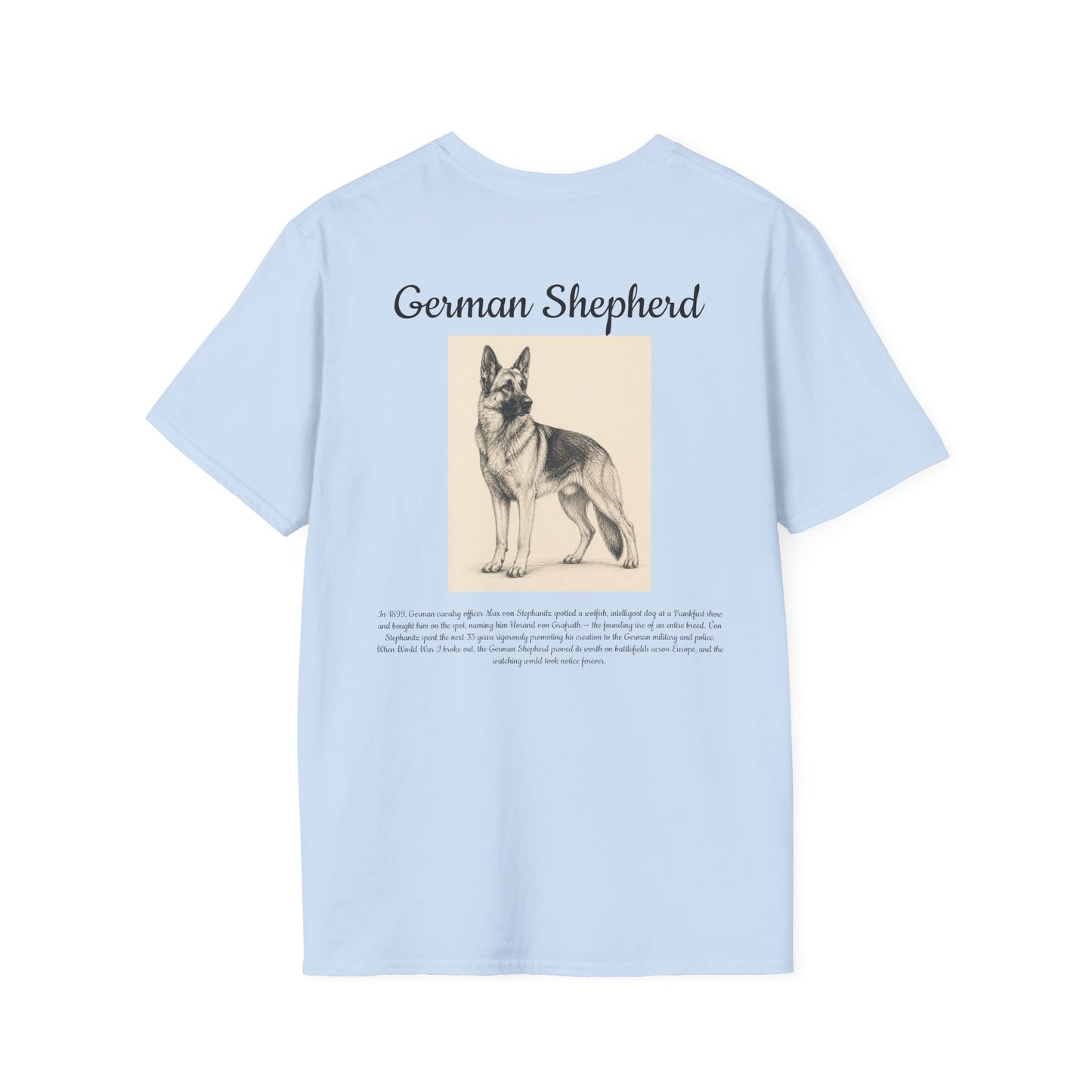 German Shepherd T-Shirt — Vintage Breed Art & History Gift