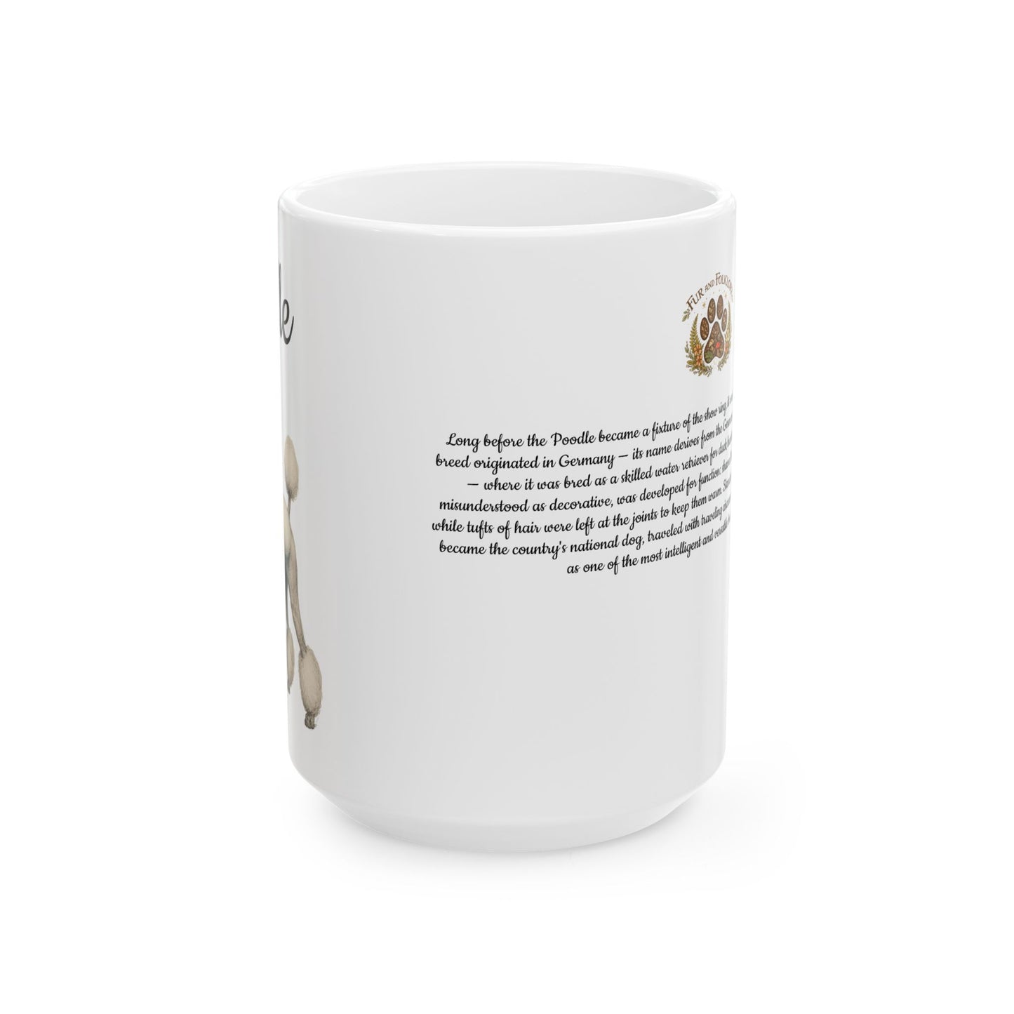 Poodle Coffee Mug — Vintage Breed Art & History Gift (11oz/15oz)