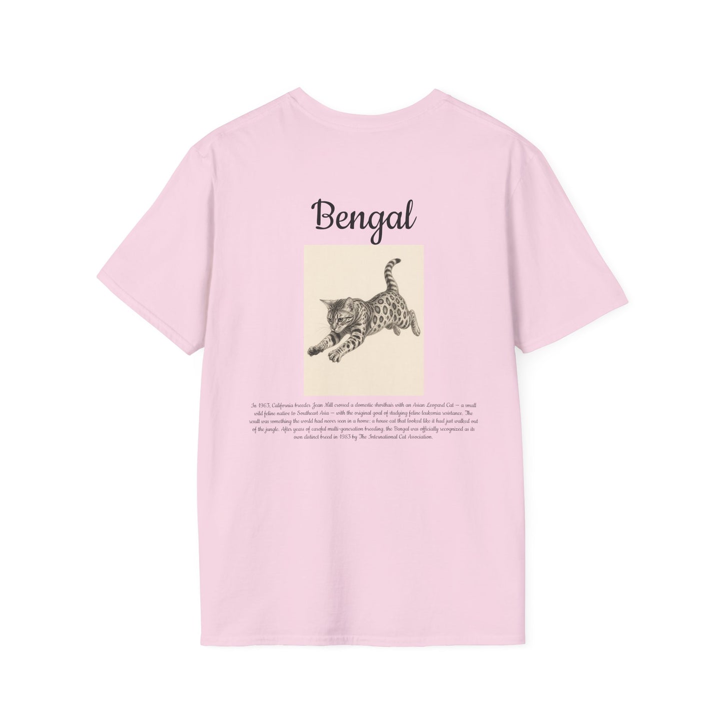 Bengal Cat T-Shirt — Vintage Bengal Illustration Tee
