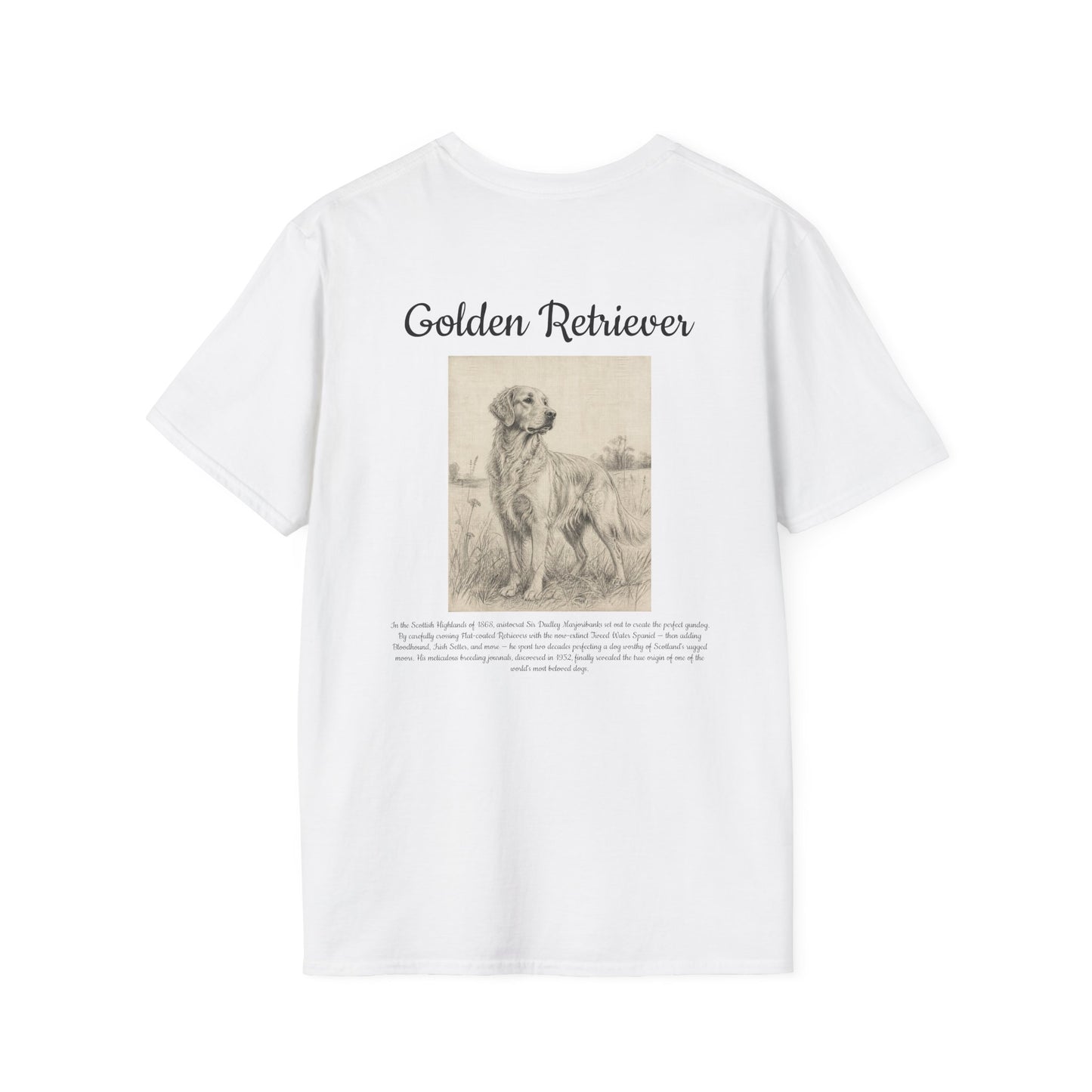 Golden Retriever T-Shirt — Vintage Sketch Breed Tee