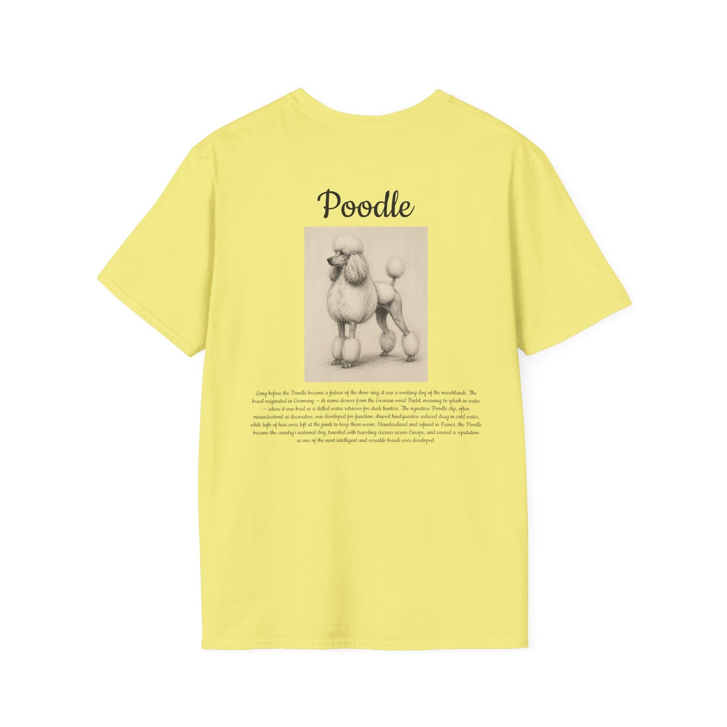 Poodle T-Shirt — Vintage Breed Art & History Gift
