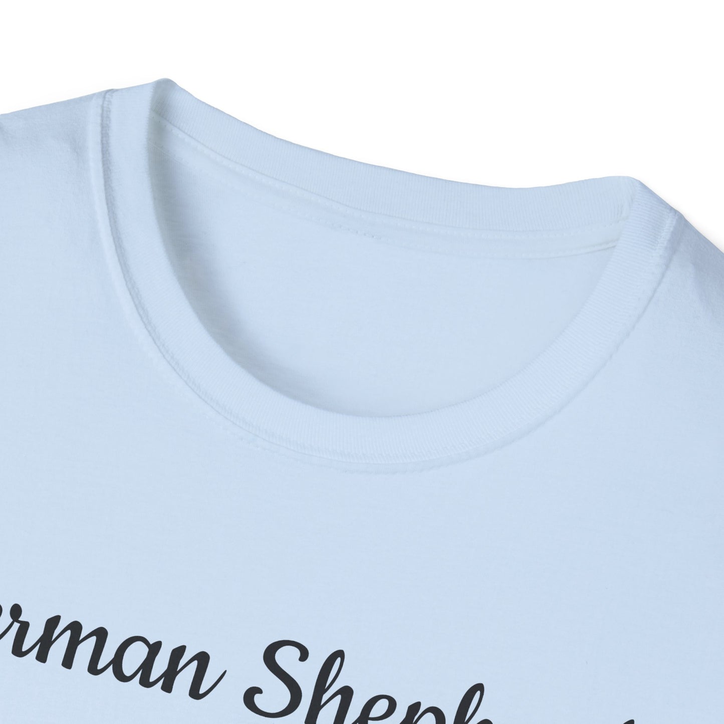 German Shepherd T-Shirt — Realistic Portrait & Breed Story Tee