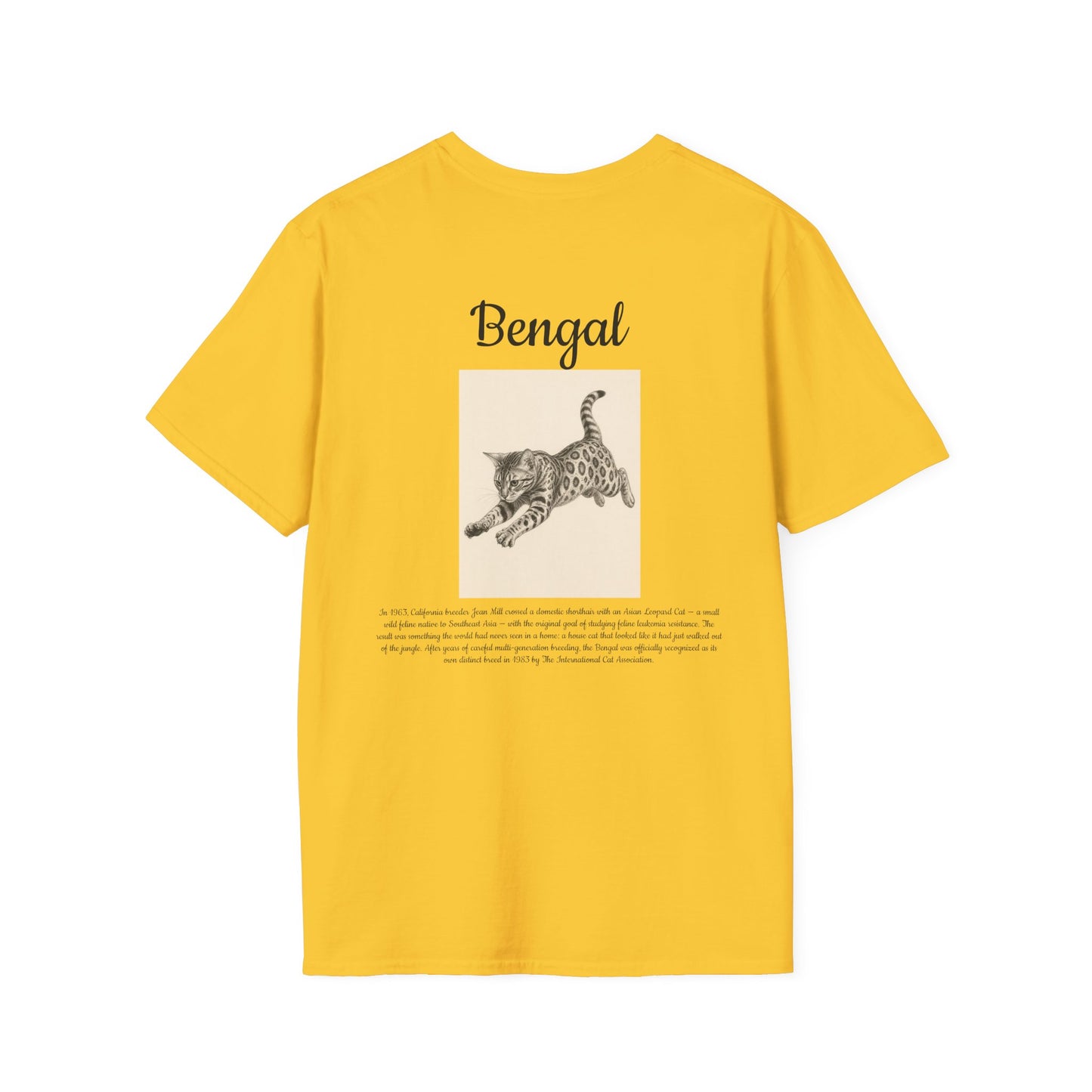 Bengal Cat T-Shirt — Vintage Bengal Illustration Tee
