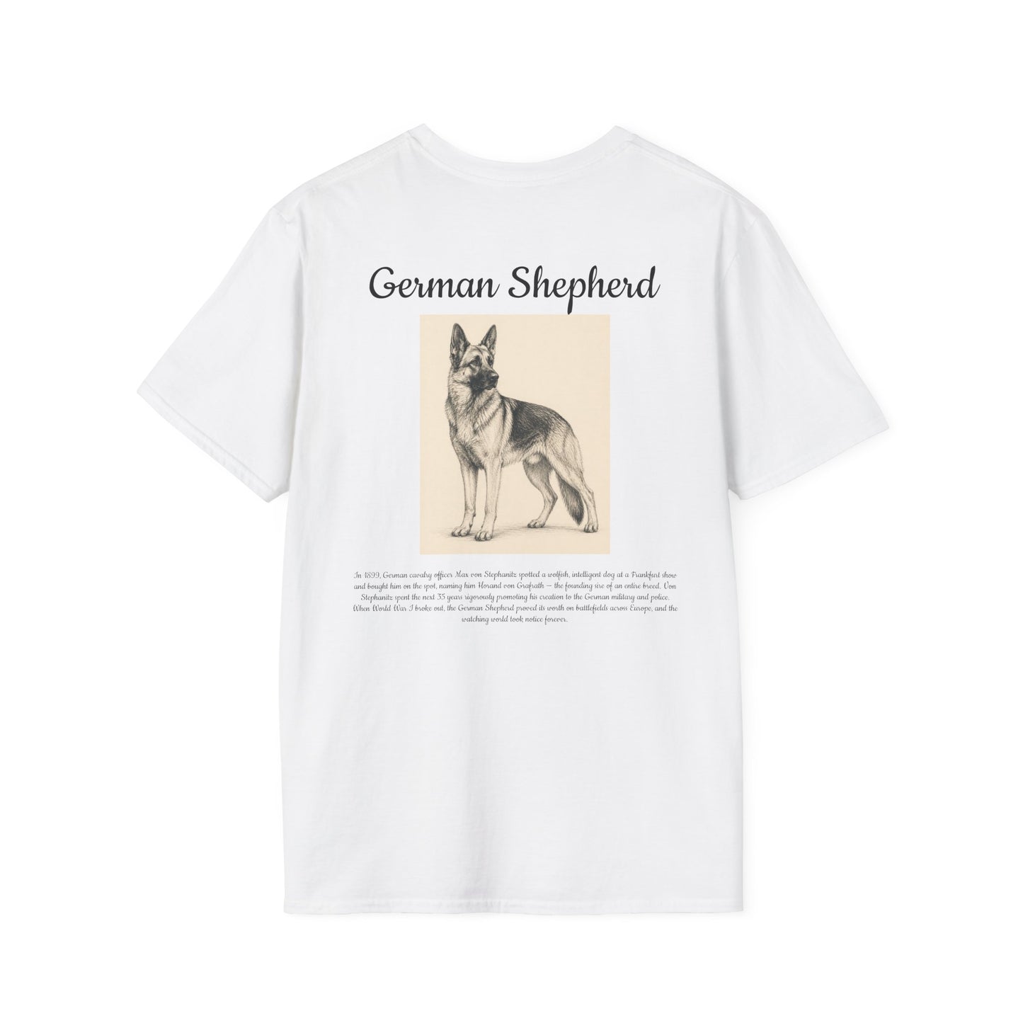 German Shepherd T-Shirt — Vintage Breed Art & History Gift