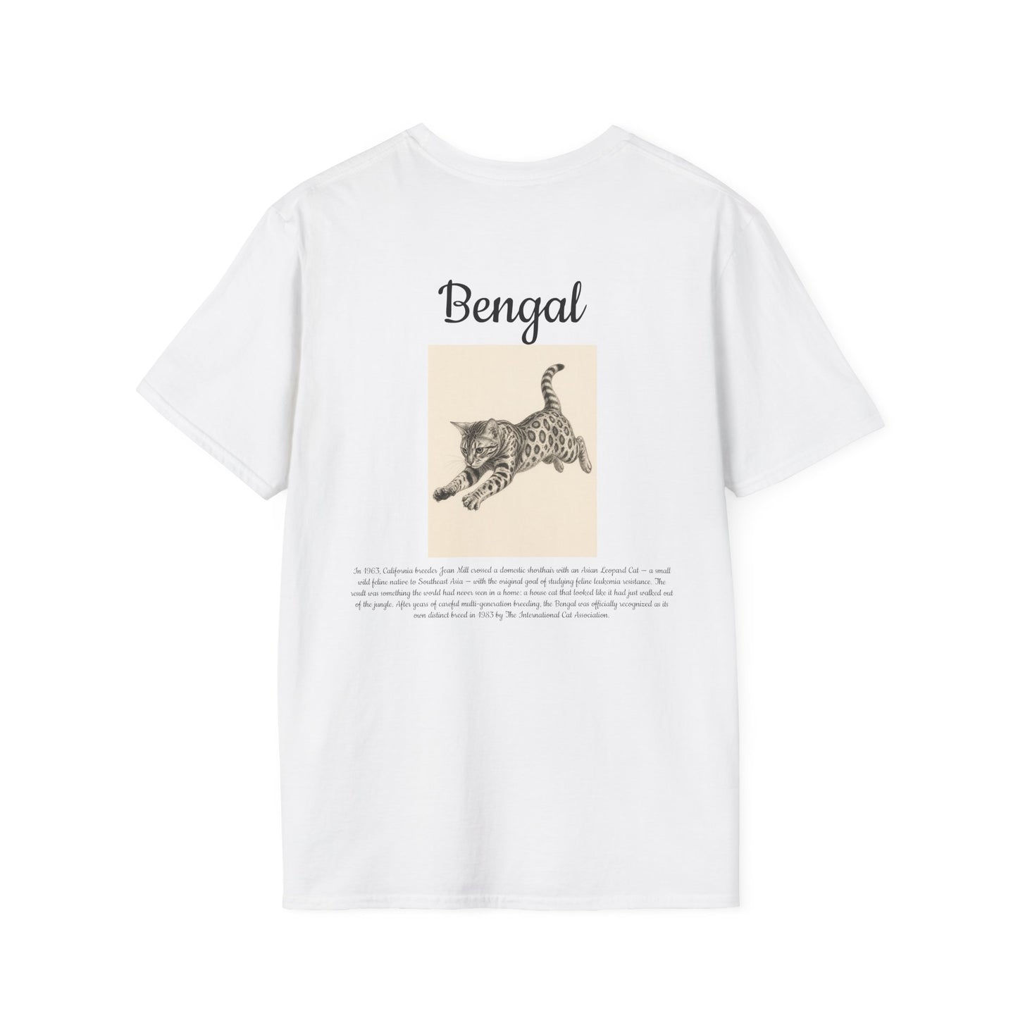Bengal Cat T-Shirt — Vintage Bengal Illustration Tee