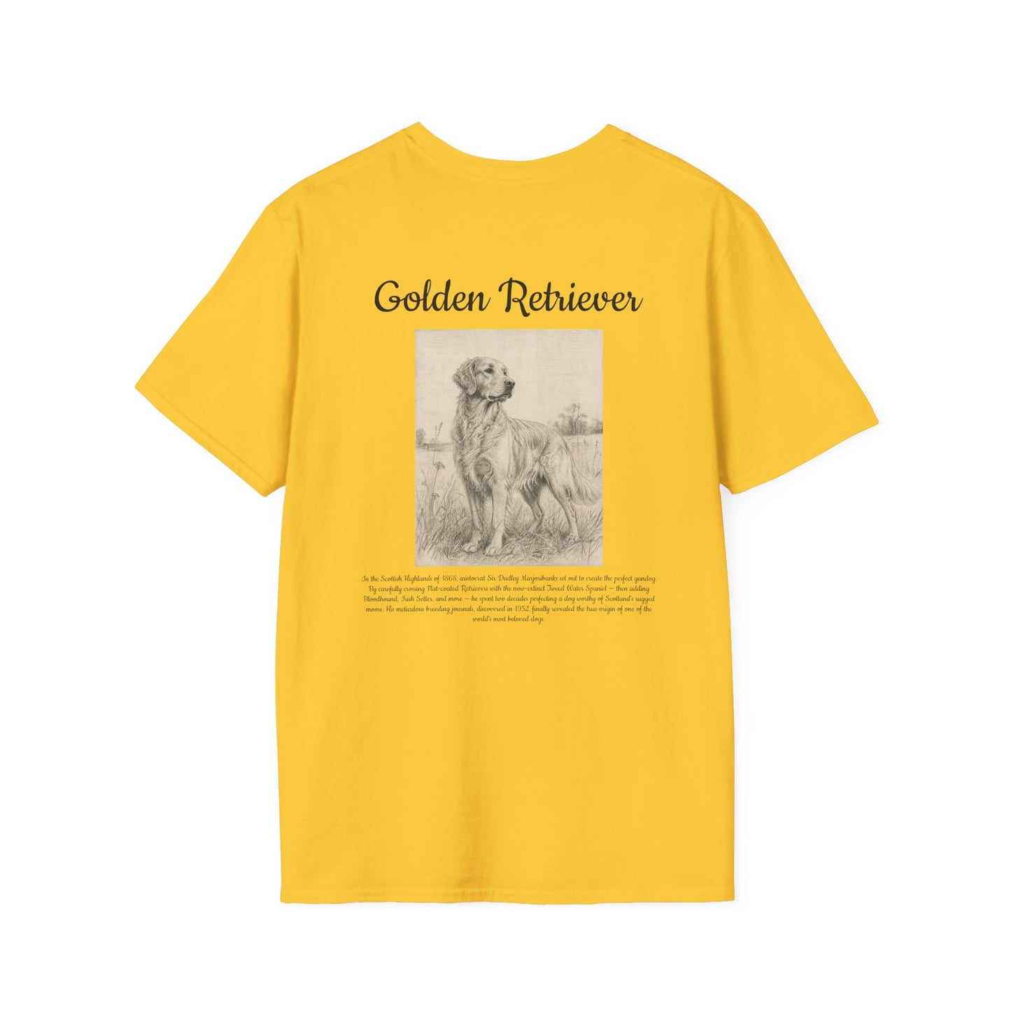 Golden Retriever T-Shirt — Vintage Sketch Breed Tee