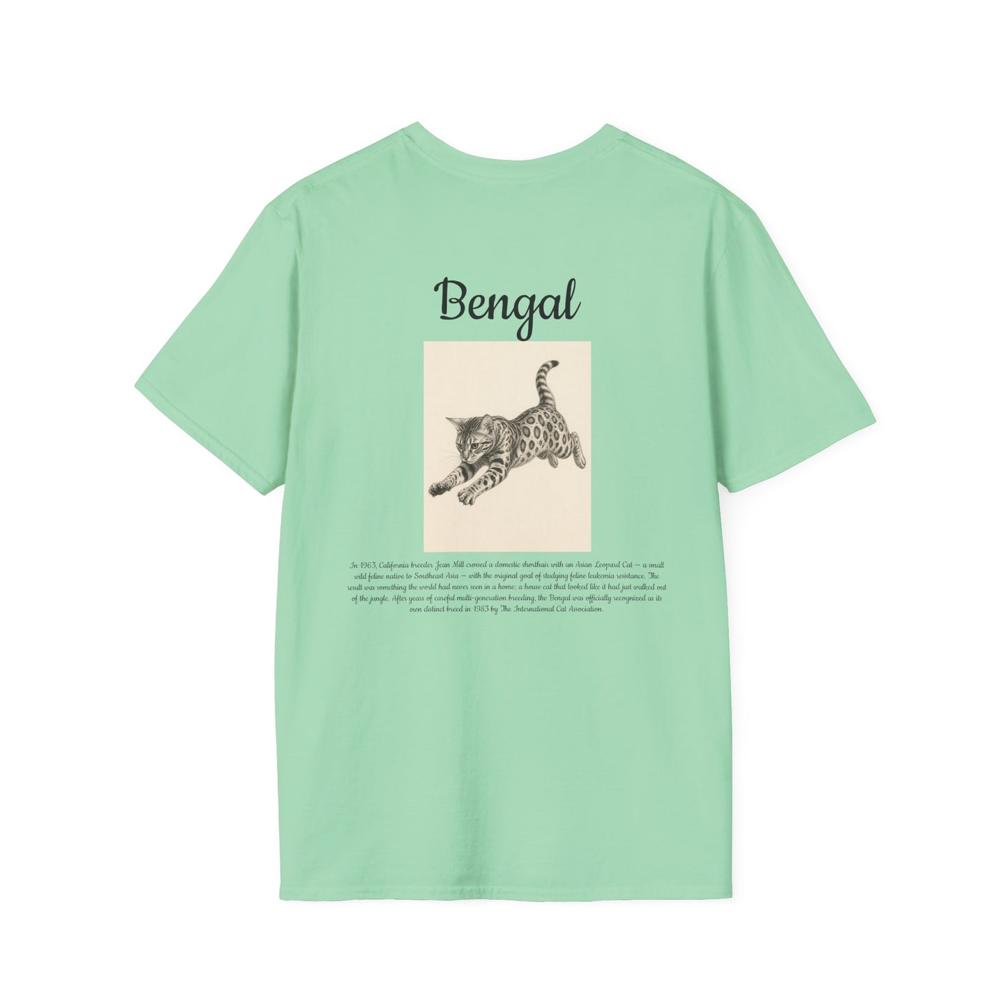 Bengal Cat T-Shirt — Vintage Bengal Illustration Tee