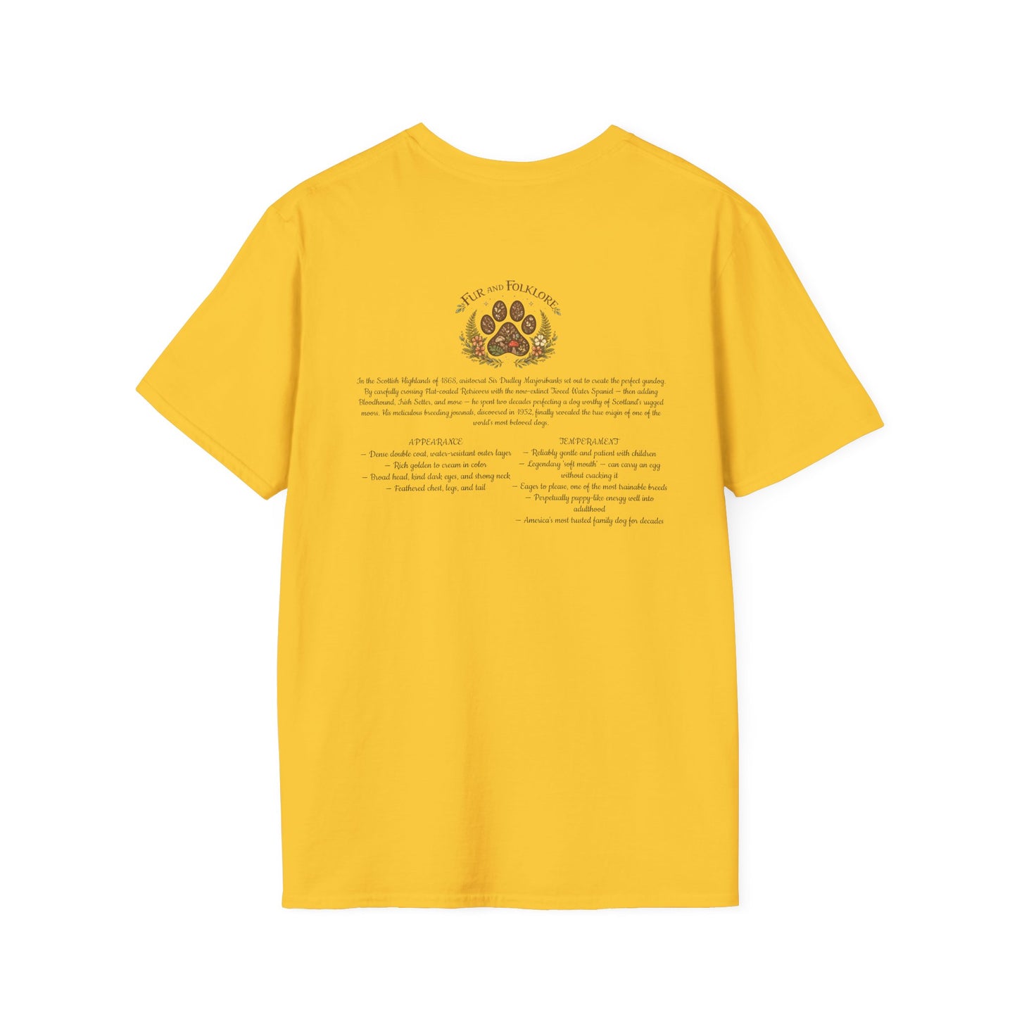 Golden Retriever T-Shirt — Vintage Breed Art & History Gift
