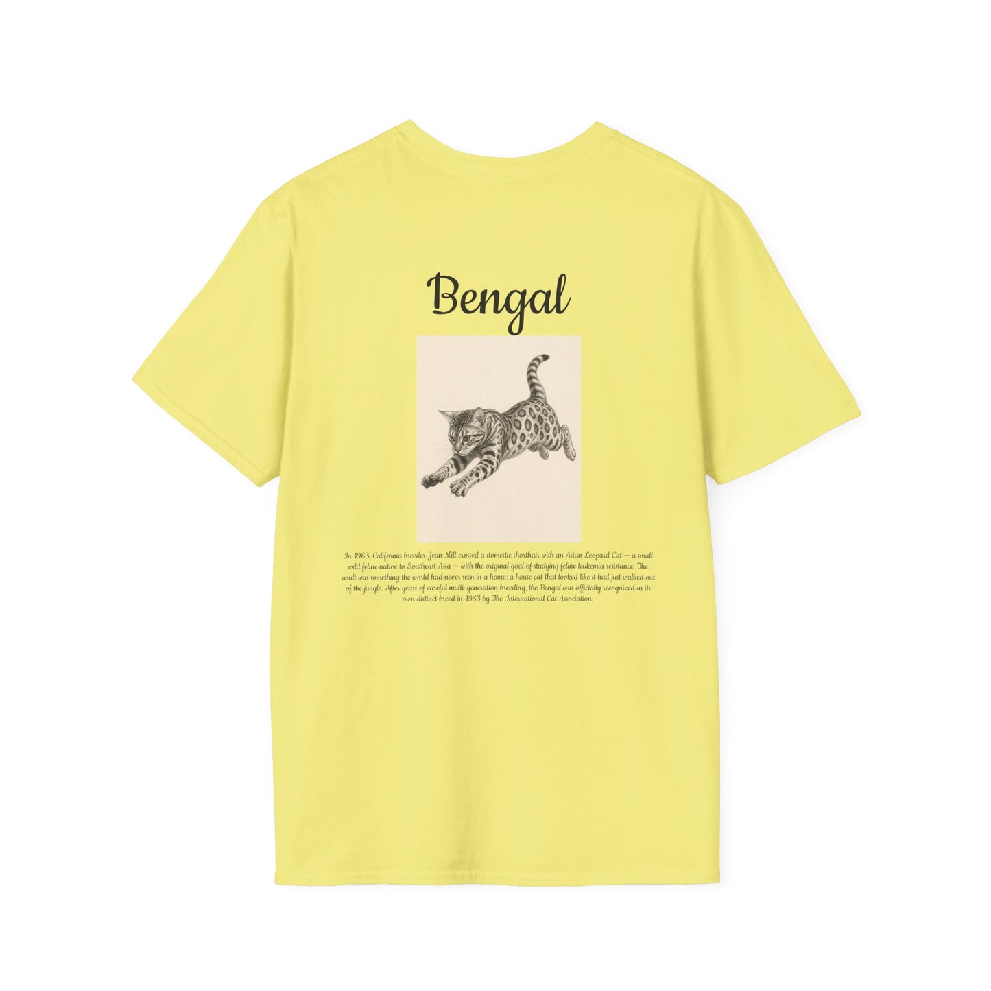 Bengal Cat T-Shirt — Vintage Bengal Illustration Tee
