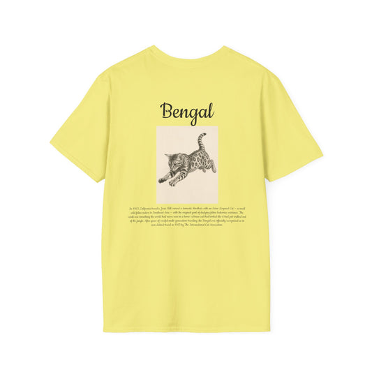 Bengal Cat T-Shirt — Vintage Bengal Illustration Tee