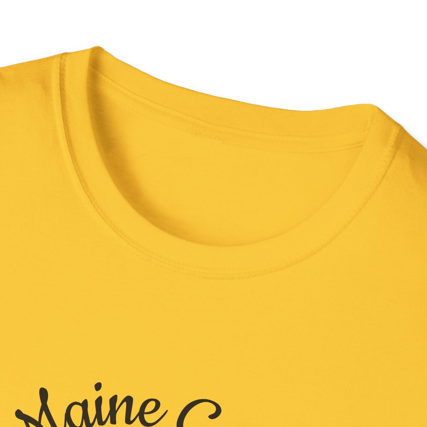 Maine Coon Cat T-Shirt – Detailed Illustration & Paw Print Back Design