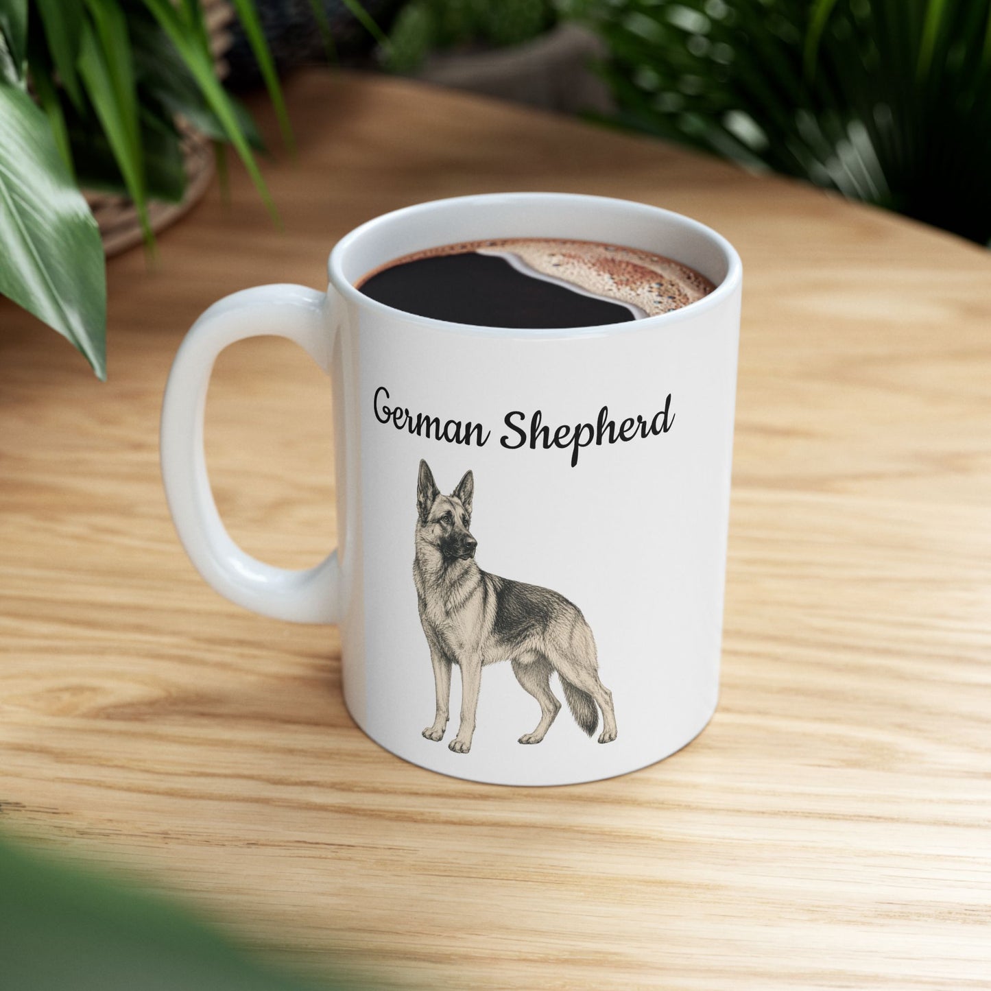 German Shepherd Coffee Mug — Vintage Breed Art & History Gift (11oz/15oz)