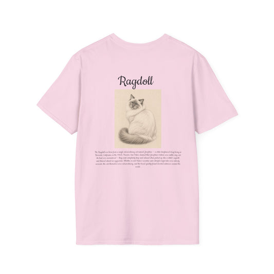 Ragdoll Cat T-Shirt — Vintage Portrait Tee with Paw Print