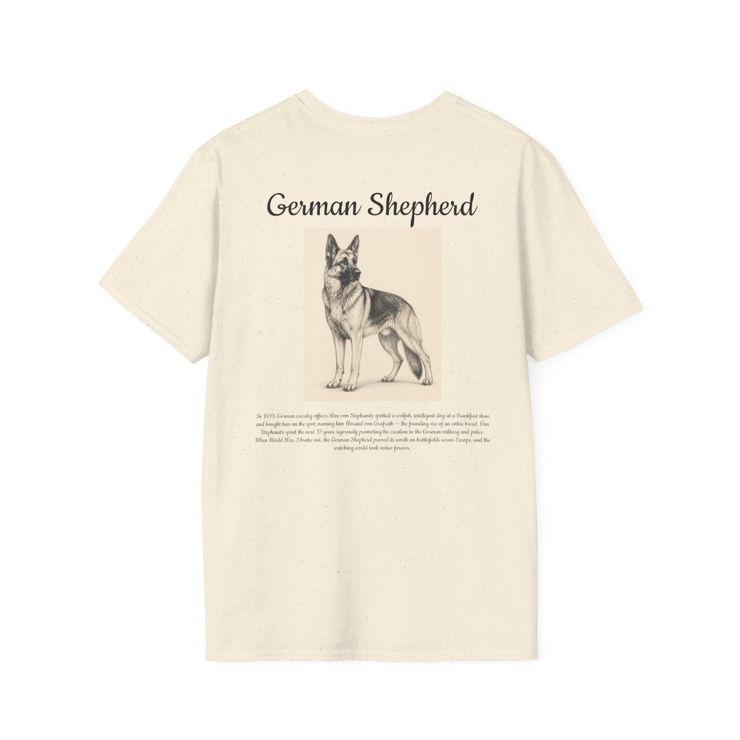 German Shepherd T-Shirt — Vintage Breed Art & History Gift