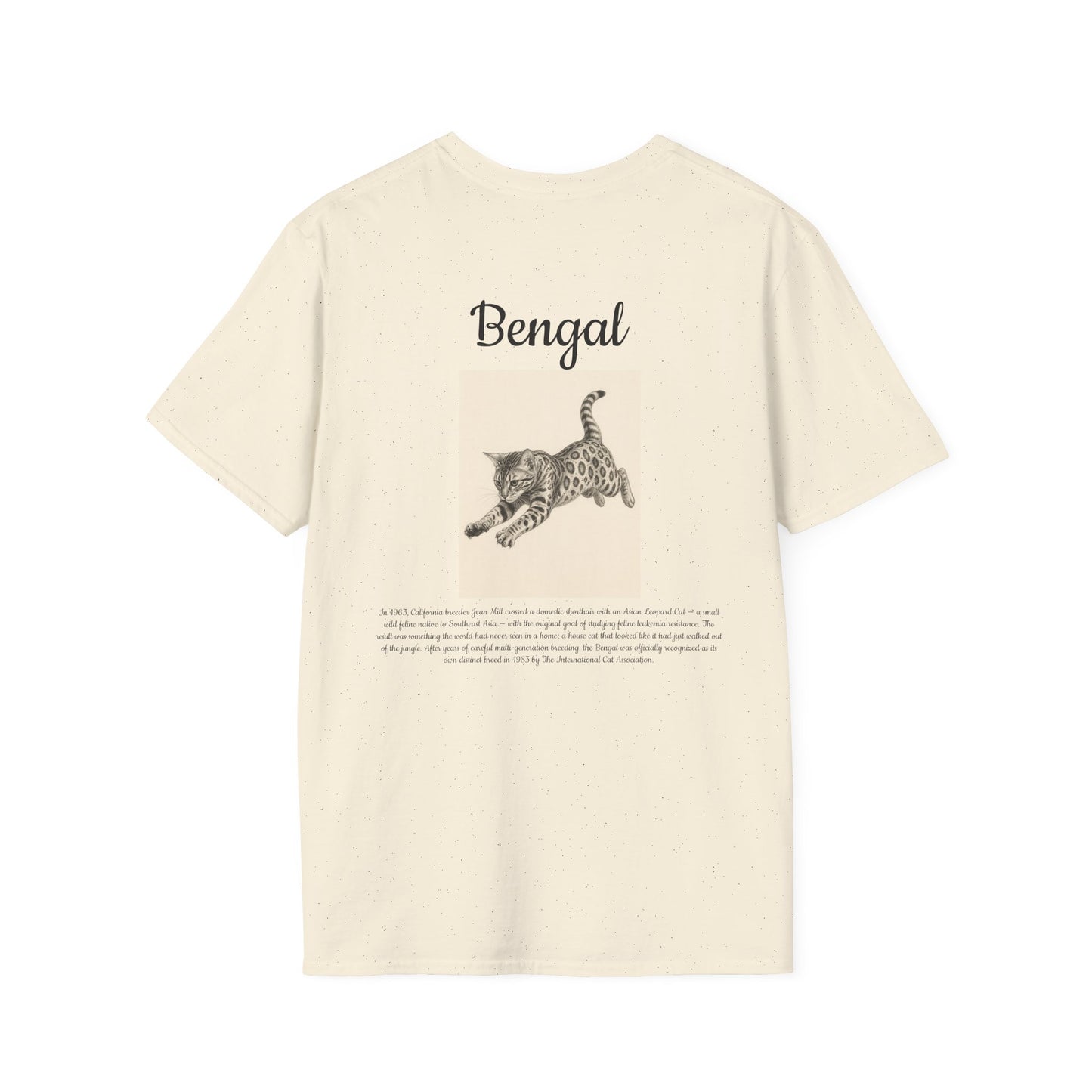 Bengal Cat T-Shirt — Vintage Bengal Illustration Tee