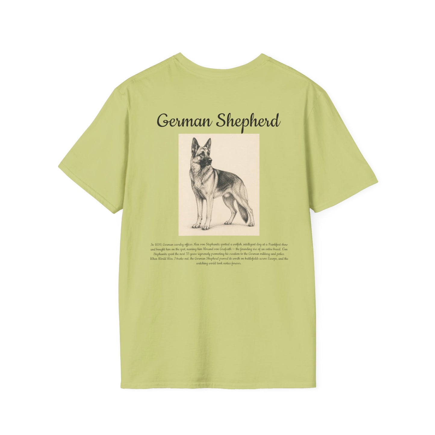 German Shepherd T-Shirt — Vintage Breed Art & History Gift