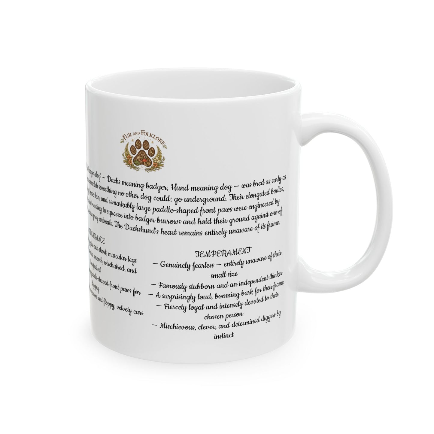 Dachshund Ceramic Mug —Dog Lover Gift (11oz/15oz)