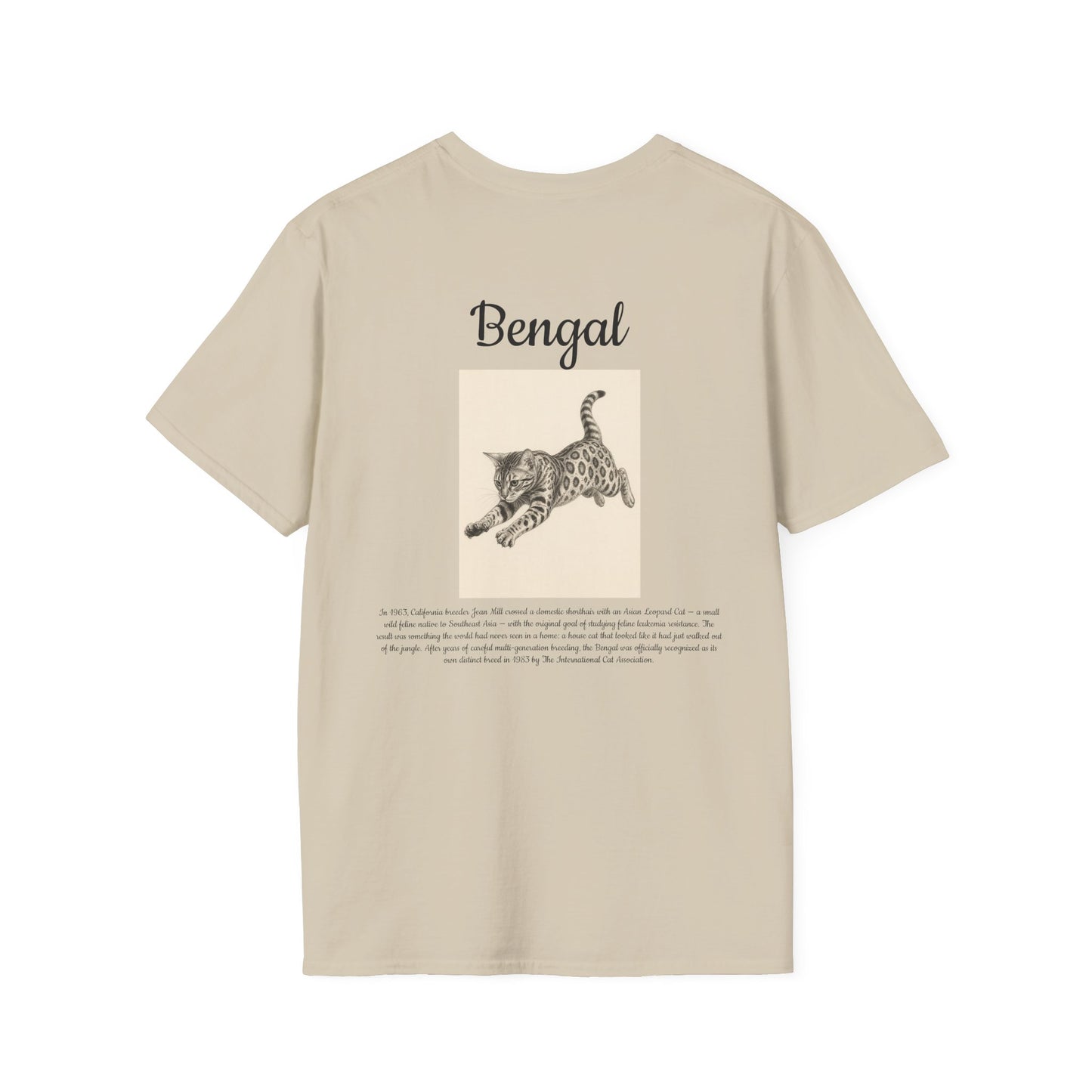 Bengal Cat T-Shirt — Vintage Bengal Illustration Tee