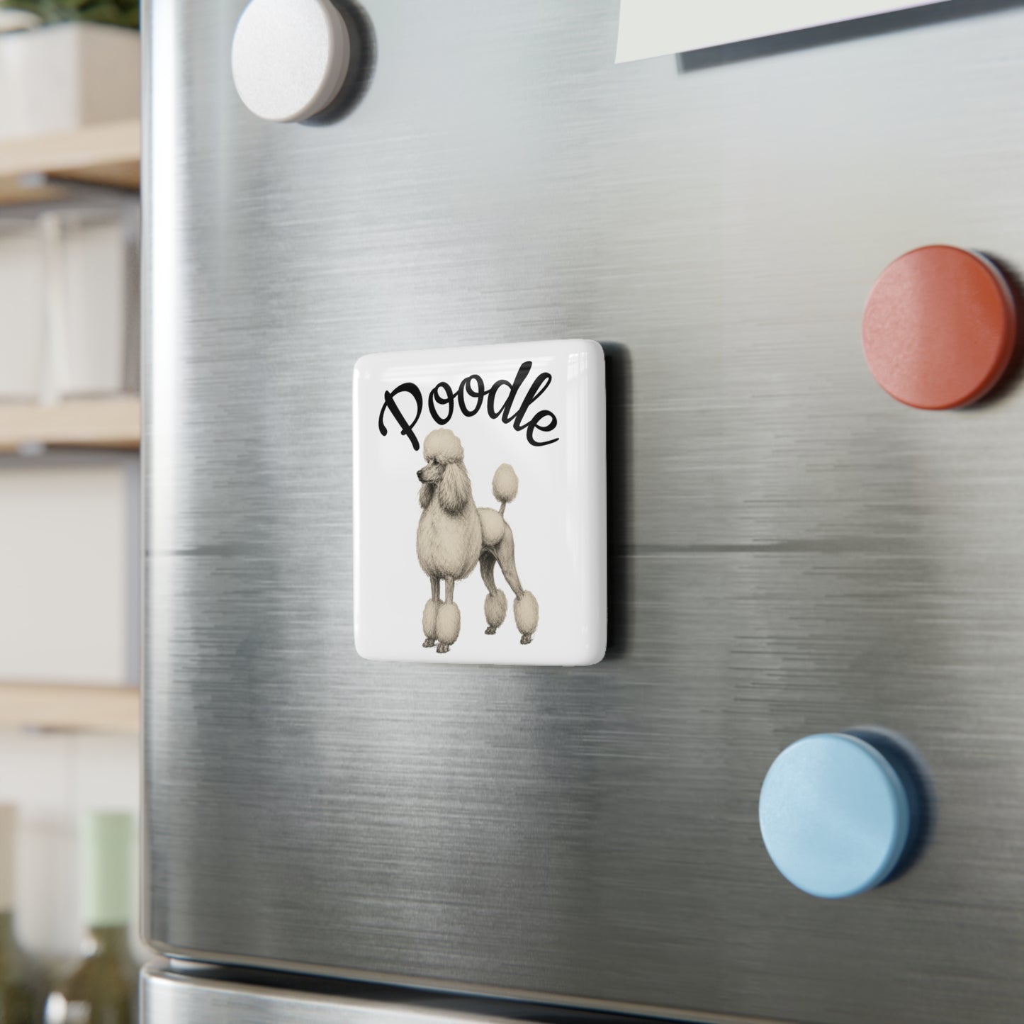 Poodle Fridge Magnet — Vintage Breed Art