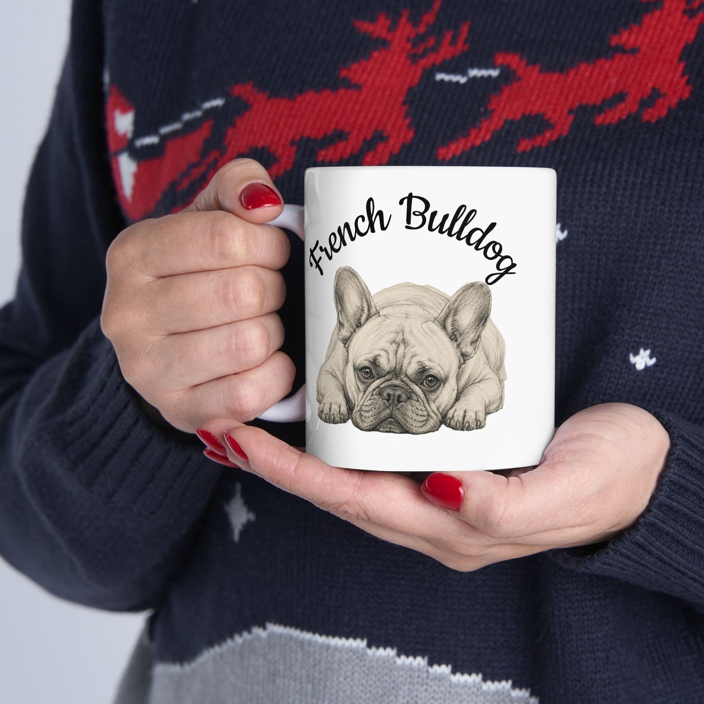 French Bulldog Coffee Mug — Vintage Breed Art & History Gift (11oz/15oz)