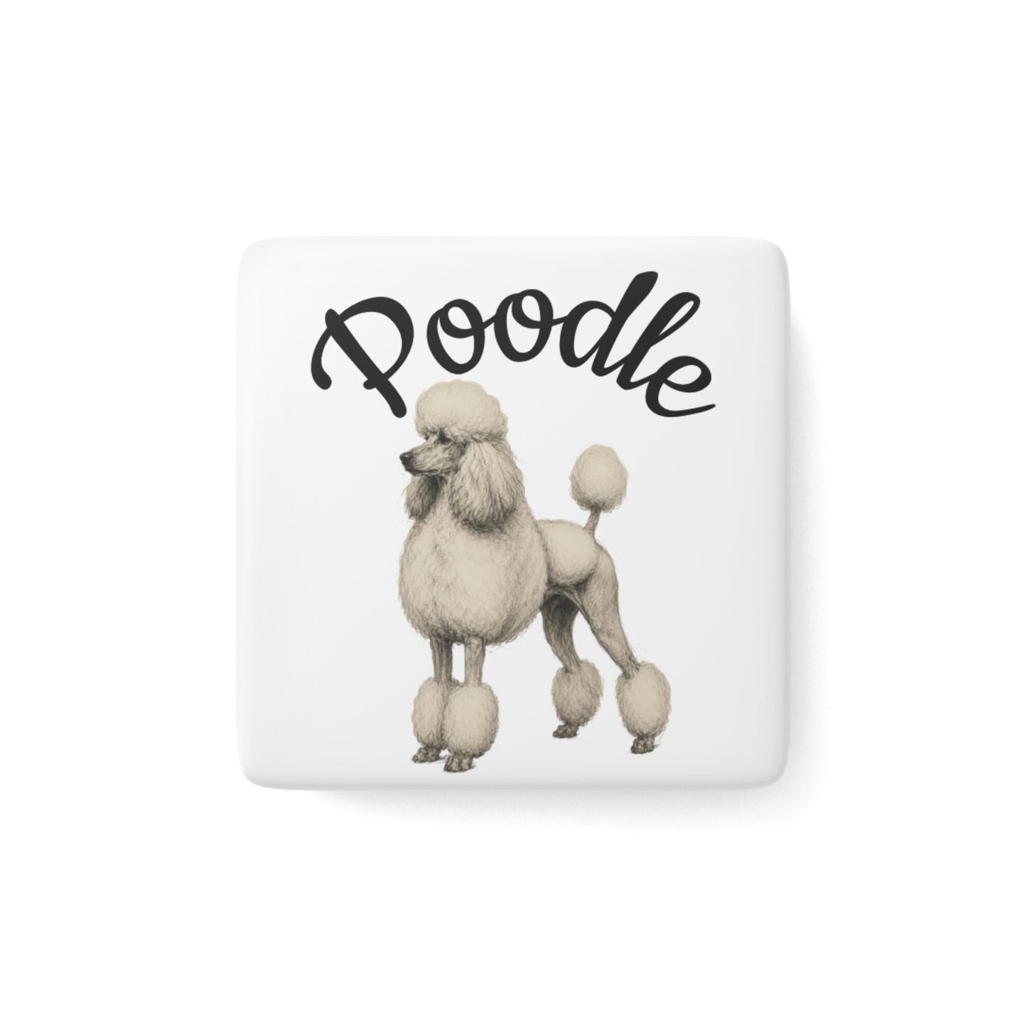 Poodle Fridge Magnet — Vintage Breed Art