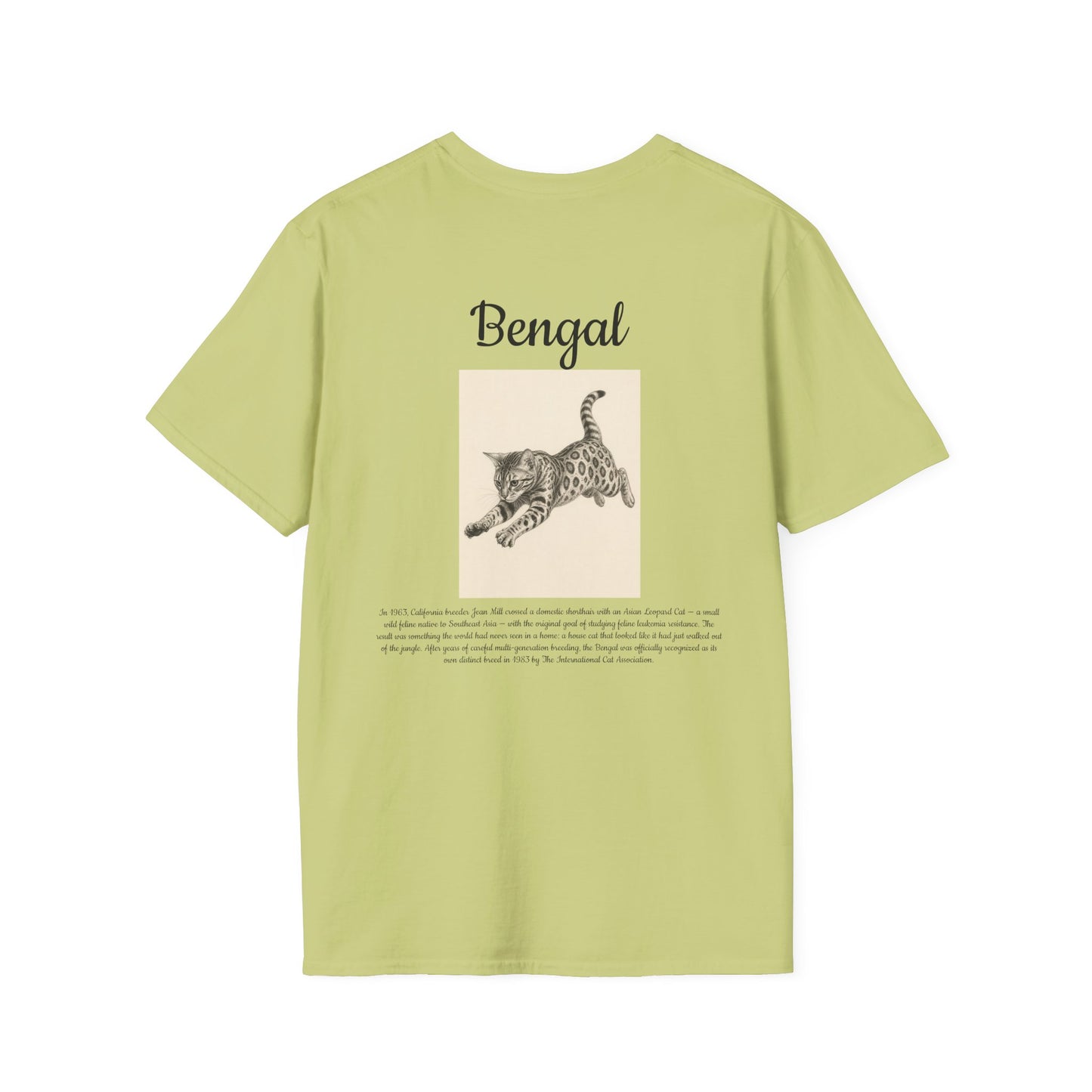 Bengal Cat T-Shirt — Vintage Bengal Illustration Tee