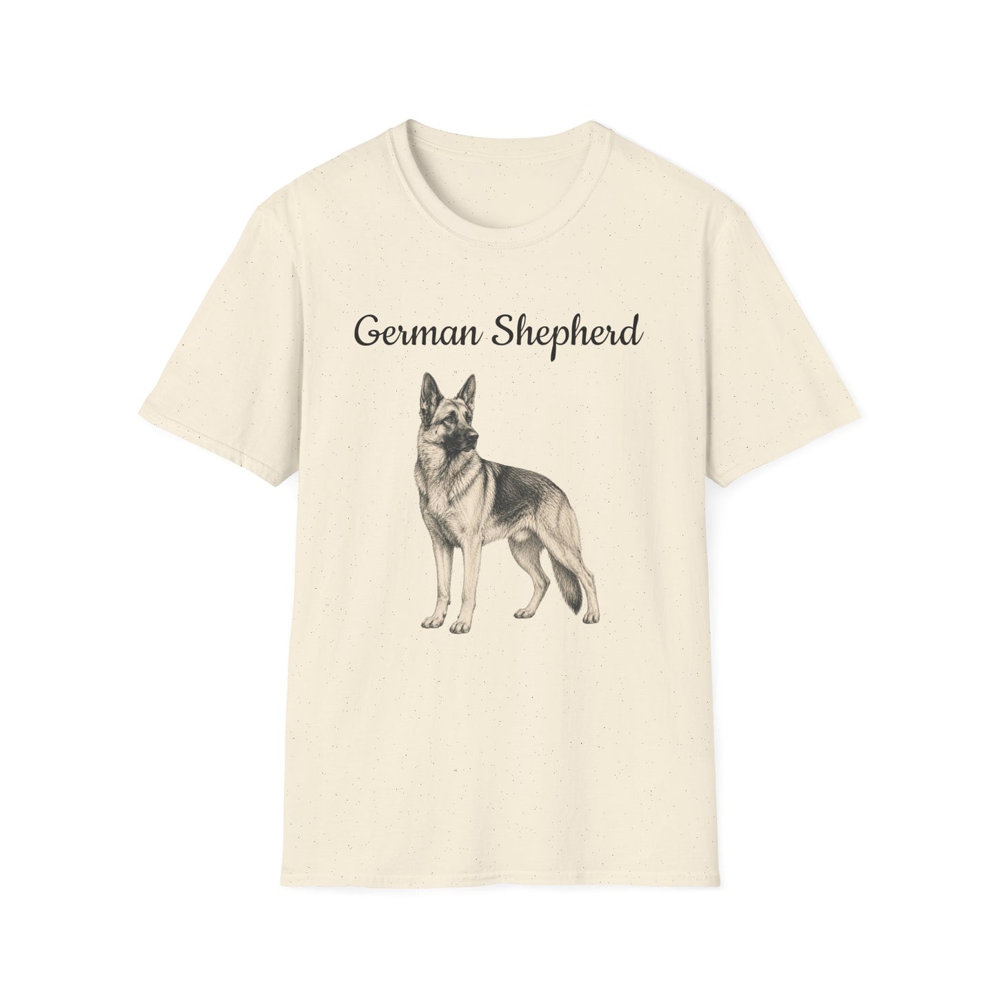 German Shepherd T-Shirt — Realistic Portrait & Breed Story Tee