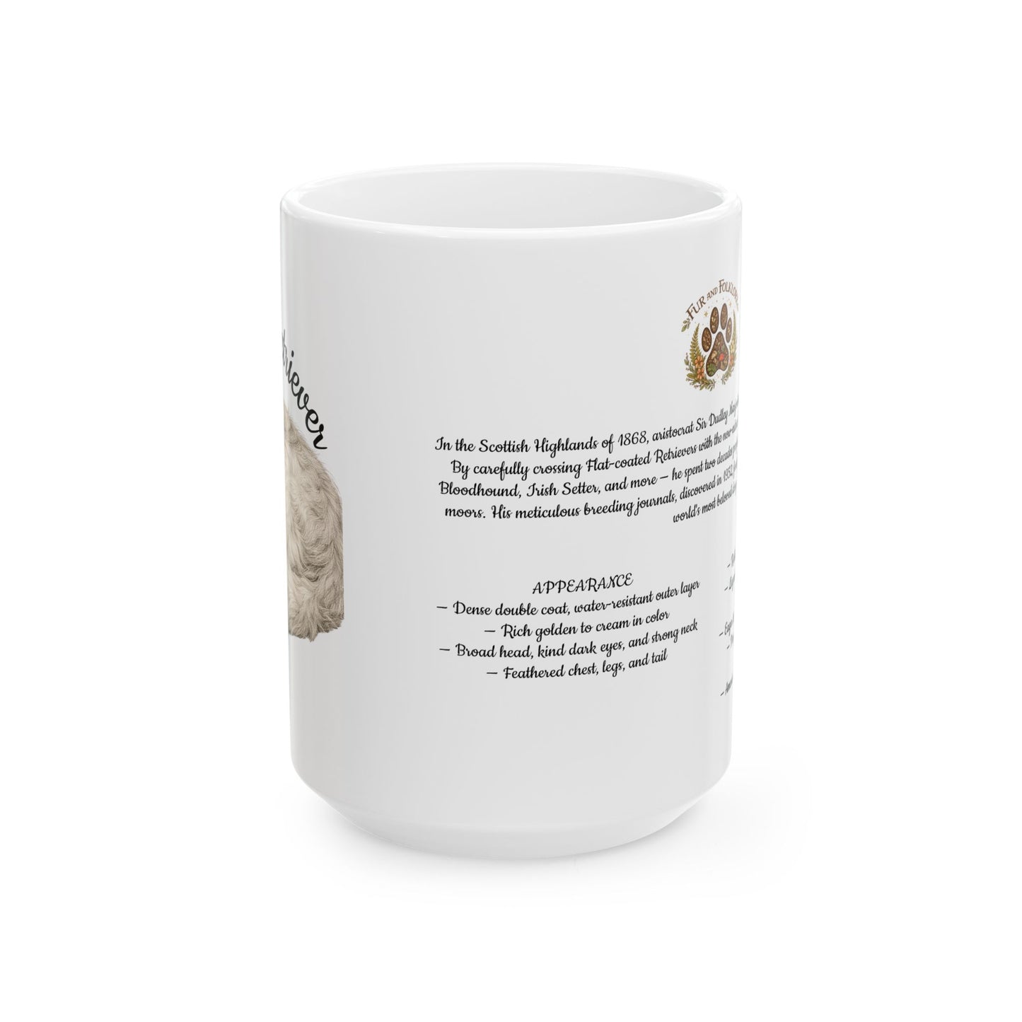 Golden Retriever Coffee Mug — Vintage Breed Art & History Gift (11oz/15oz)