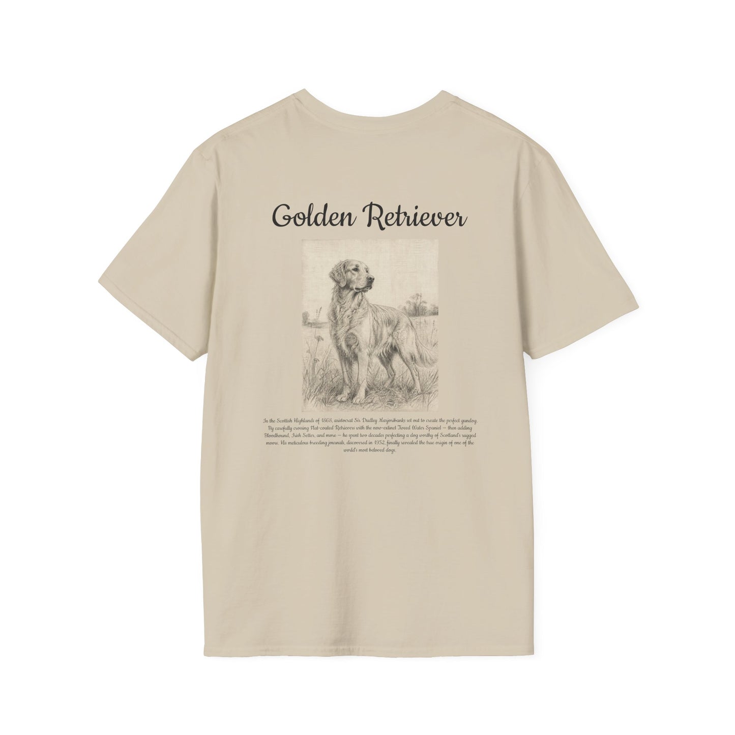 Golden Retriever T-Shirt — Vintage Sketch Breed Tee