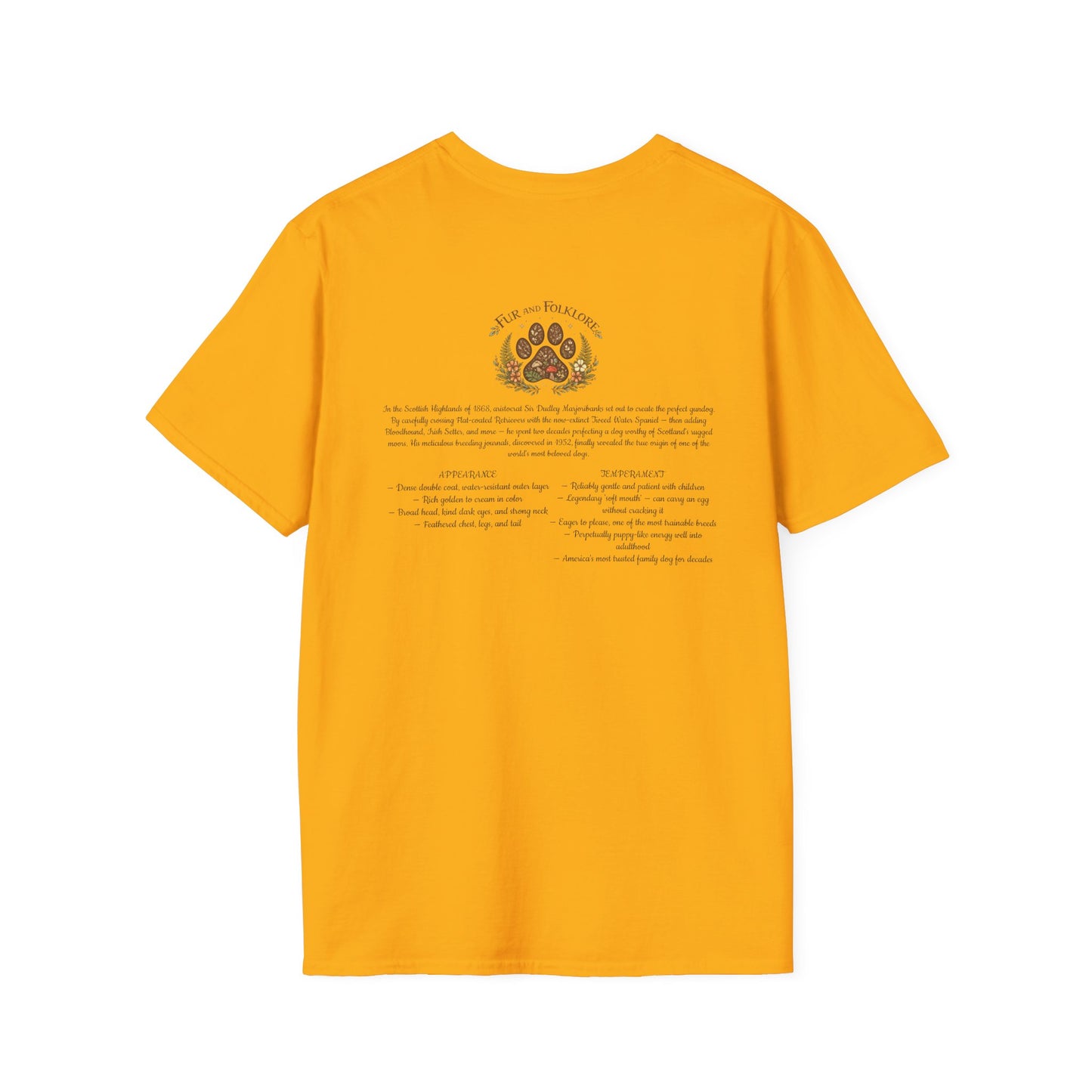 Golden Retriever T-Shirt — Vintage Breed Art & History Gift