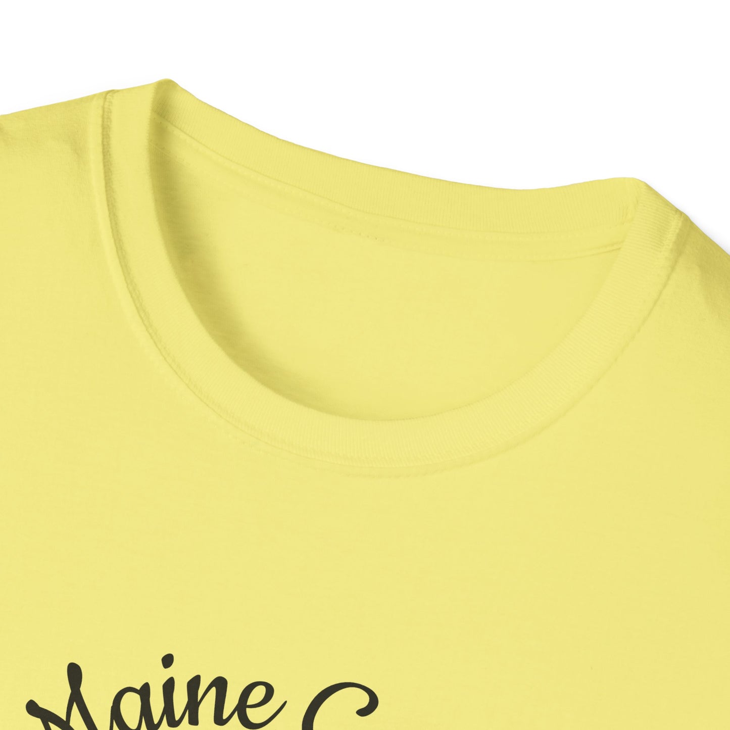 Maine Coon Cat T-Shirt – Detailed Illustration & Paw Print Back Design