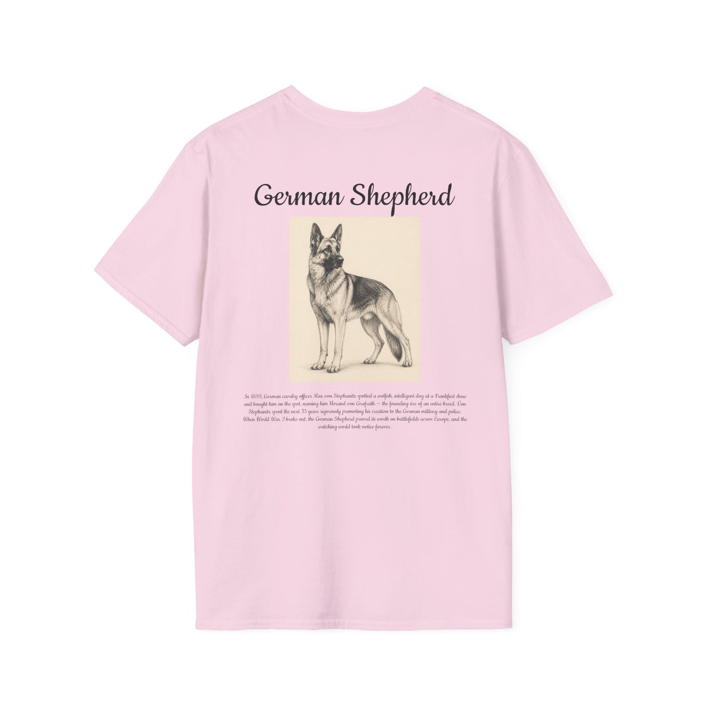 German Shepherd T-Shirt — Vintage Breed Art & History Gift