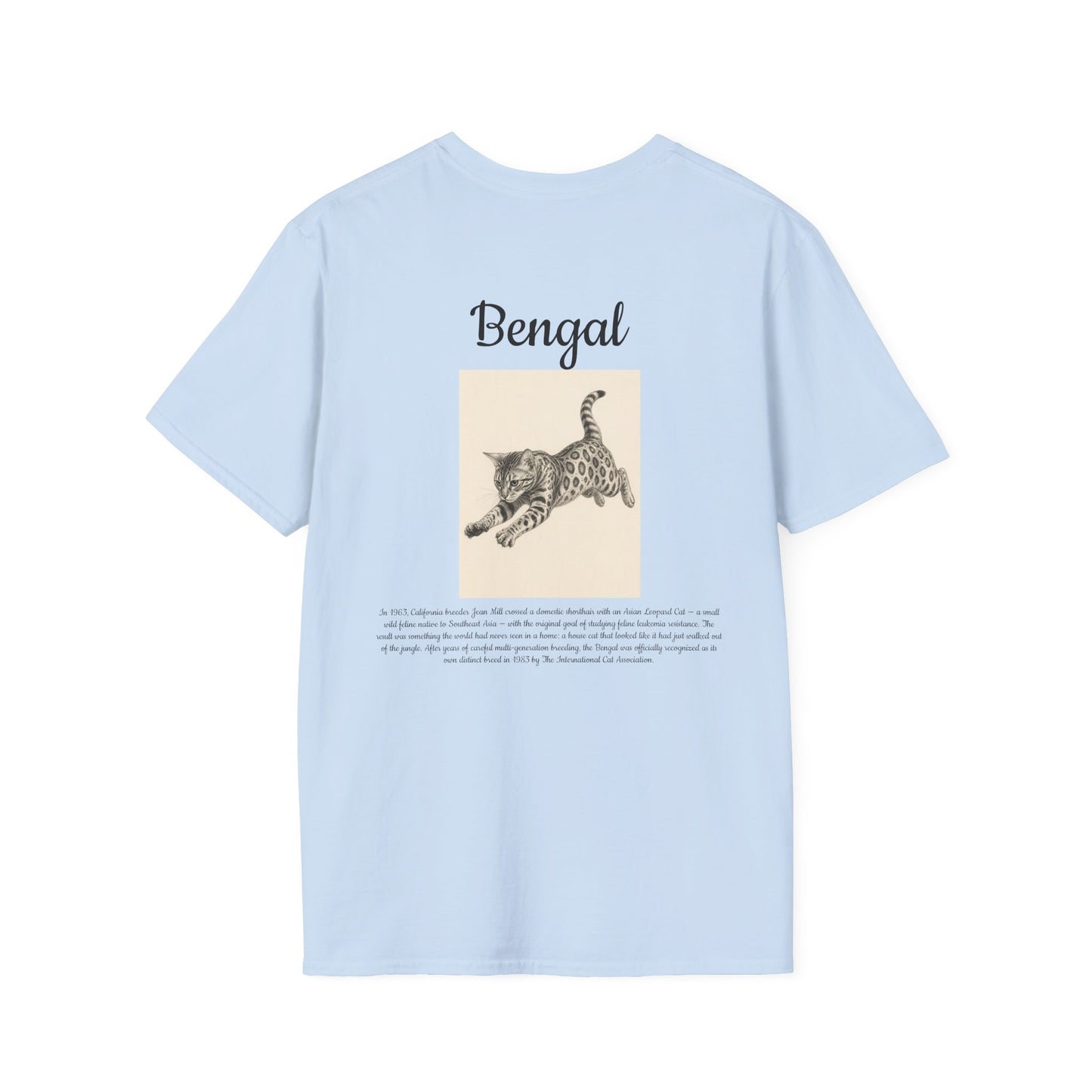 Bengal Cat T-Shirt — Vintage Bengal Illustration Tee