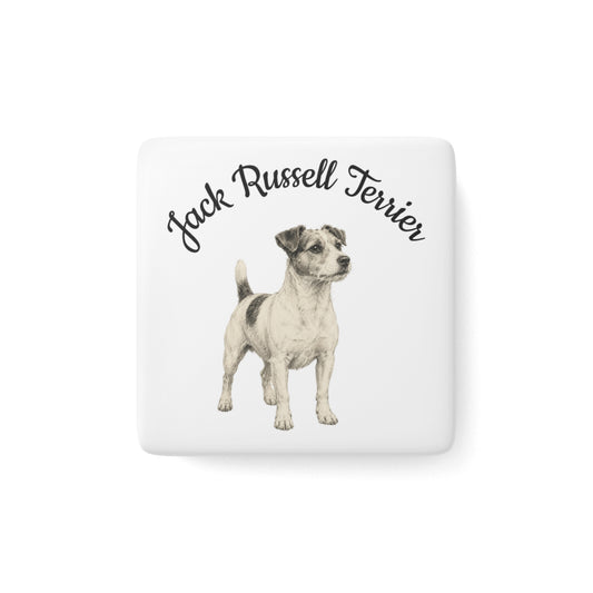 Jack Russell Terrier Fridge Magnet — Vintage Breed Art & Facts