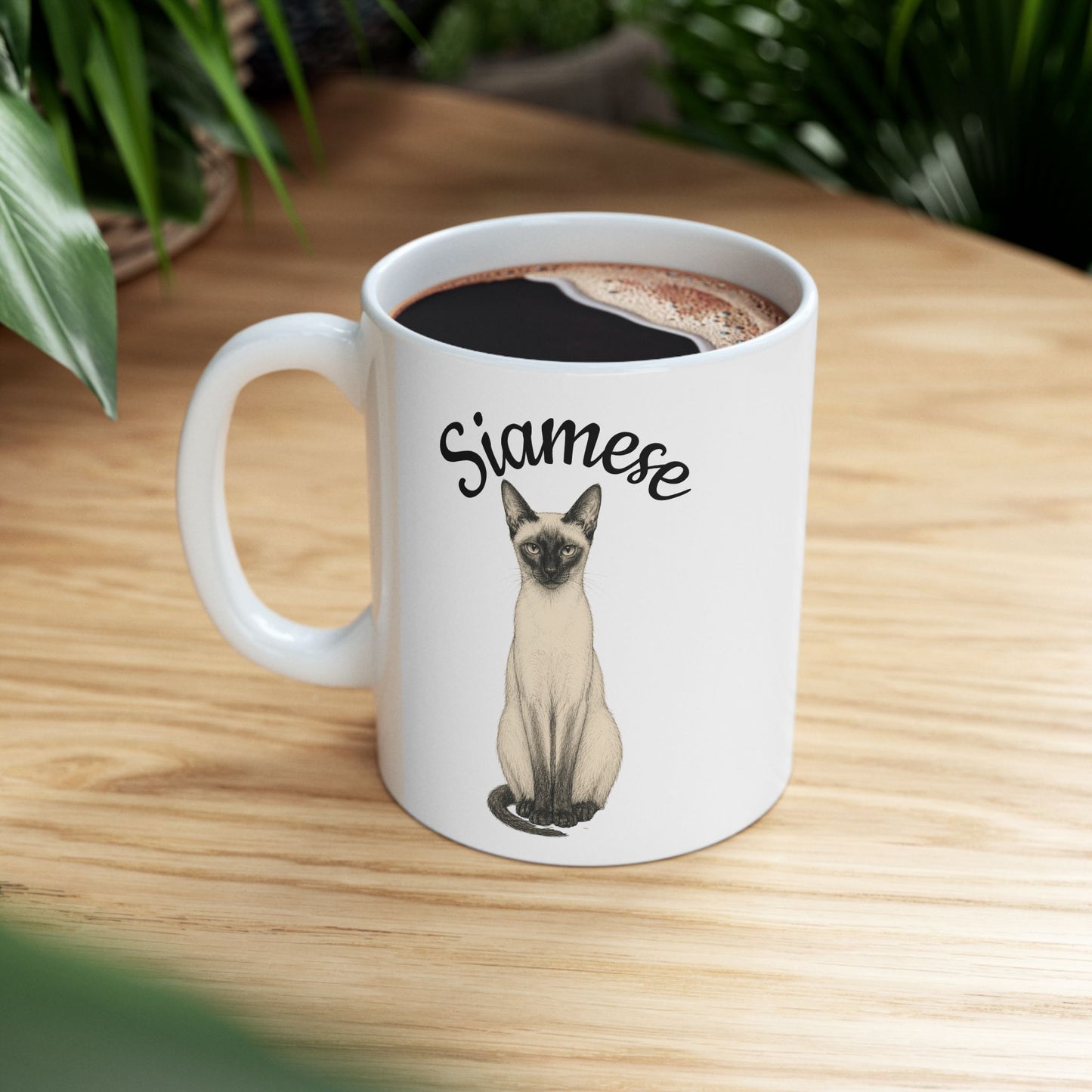 Siamese Cat Ceramic Mug — (11oz/15oz)