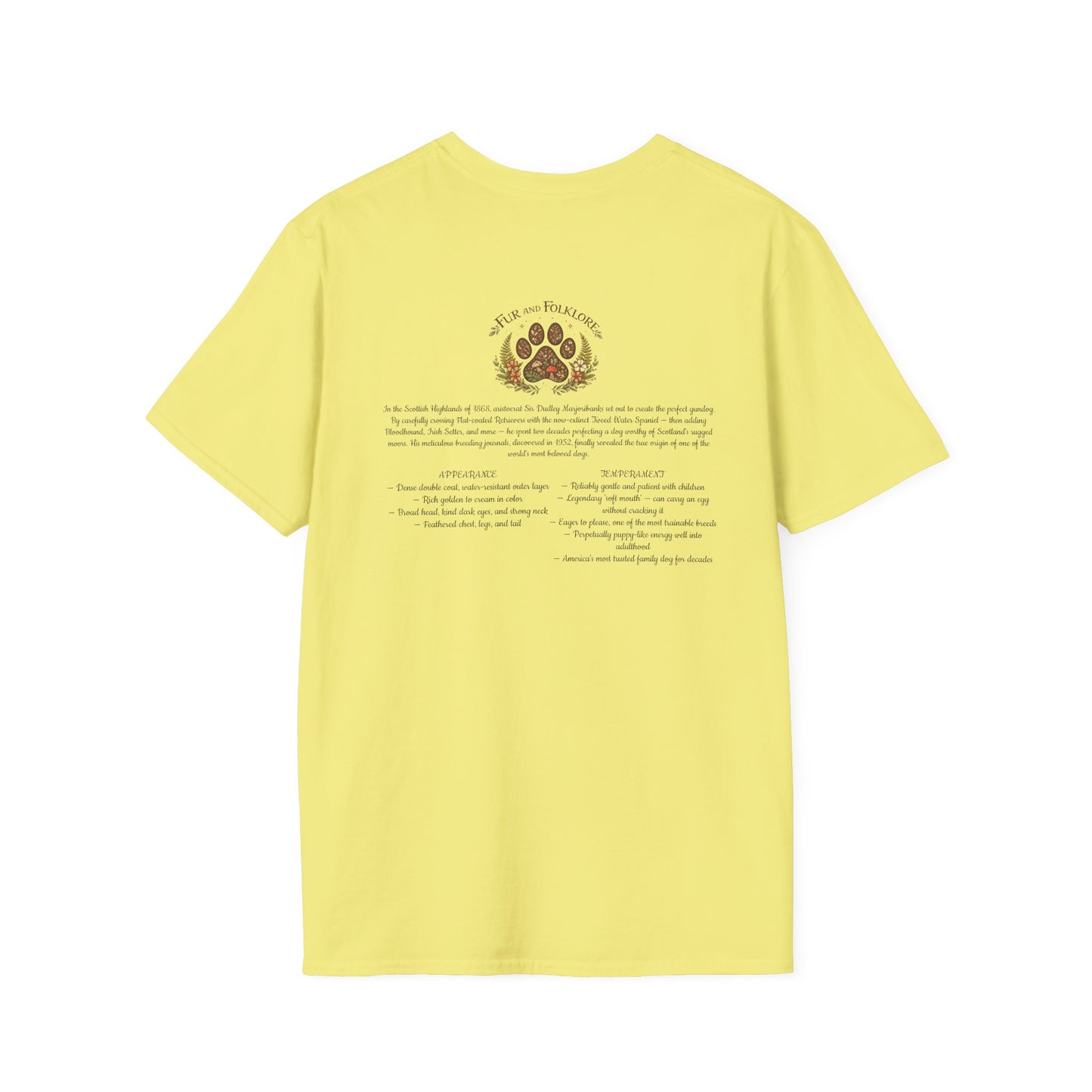 Golden Retriever T-Shirt — Vintage Breed Art & History Gift